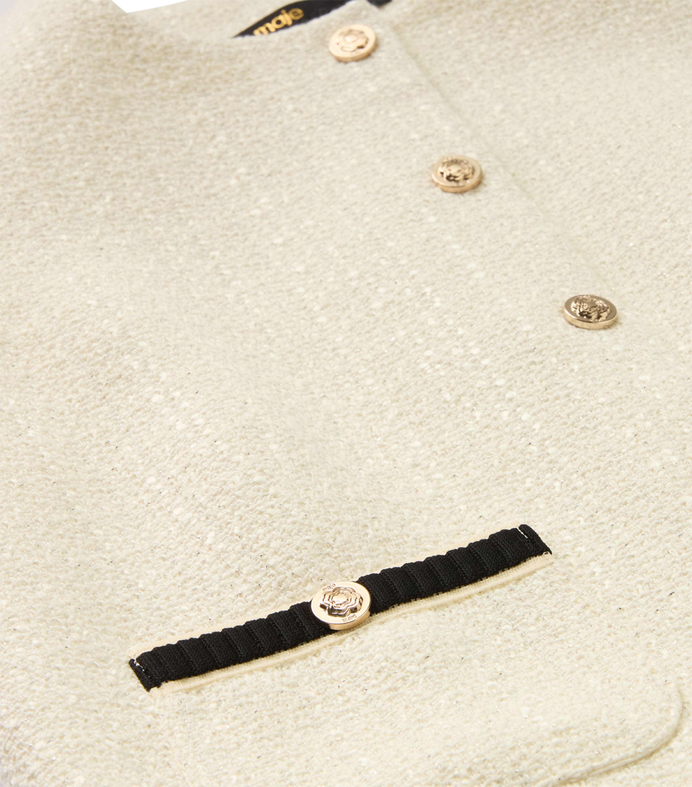 Tweed Sleeveless Top ECRU Image 2