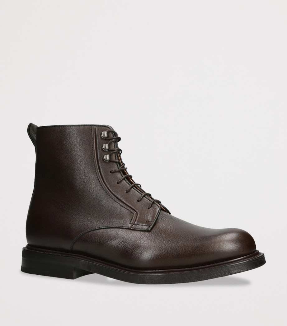Grained Leather Pulford Boots DARK BROWN Image 3