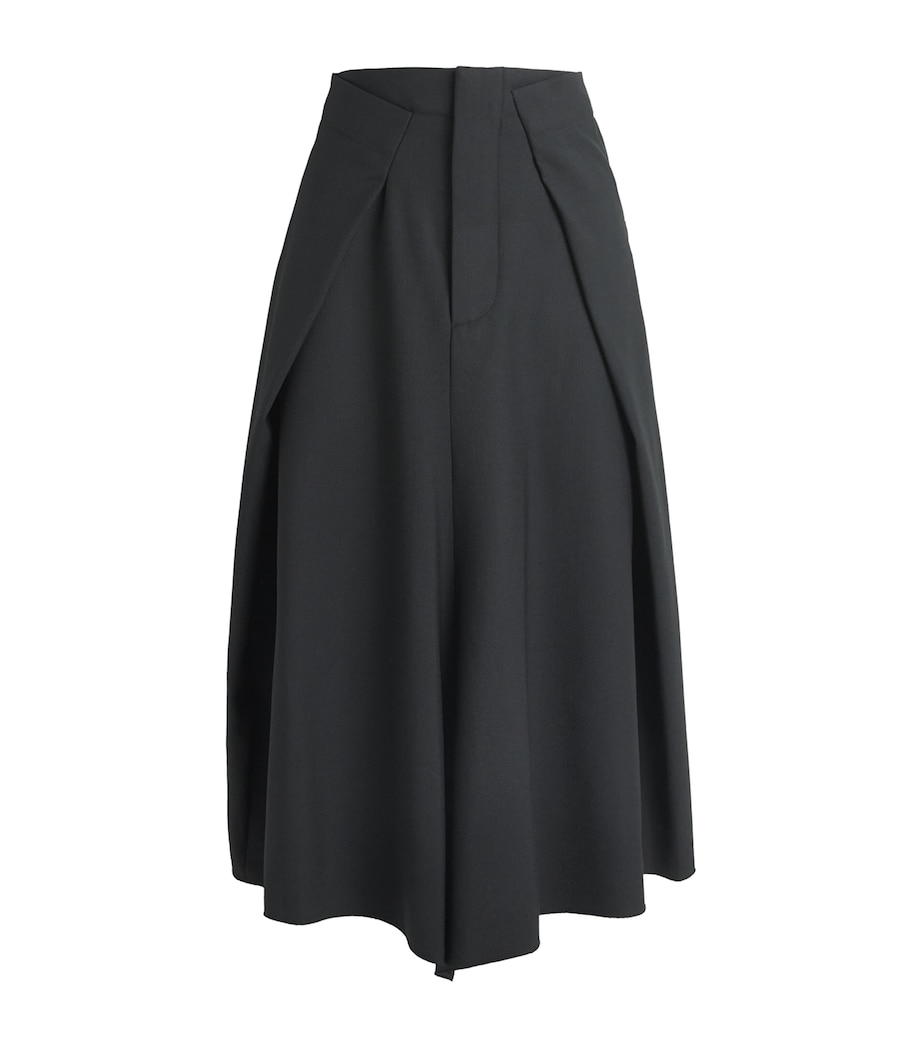 Victoria Beckham Womens Tailored Midi Skirt Black Image 1