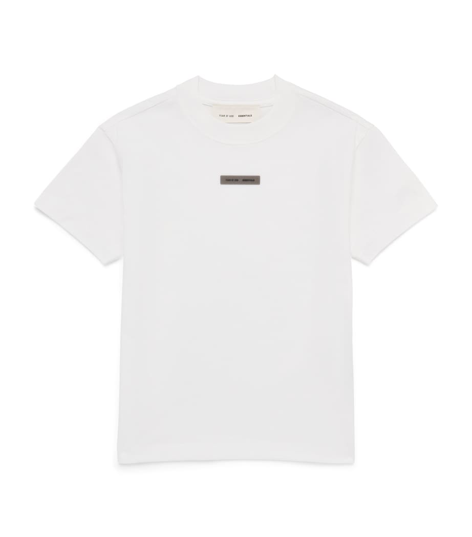 FEAR OF GOD ESSENTIALS KIDS Cotton Logo T-Shirt (2-7 Years) Bright White Image 1