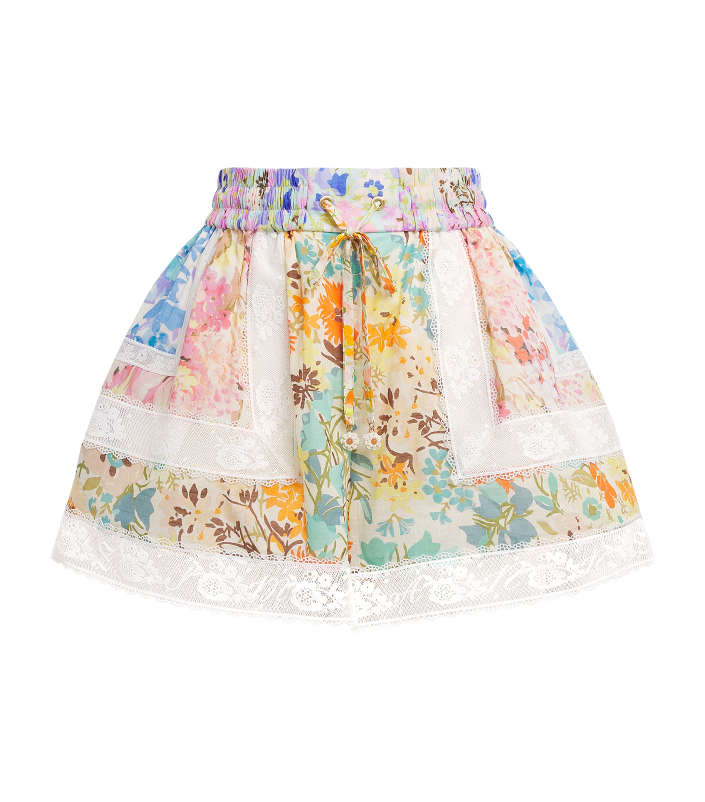 Zimmermann Cotton-lace Floral Solstice Shorts