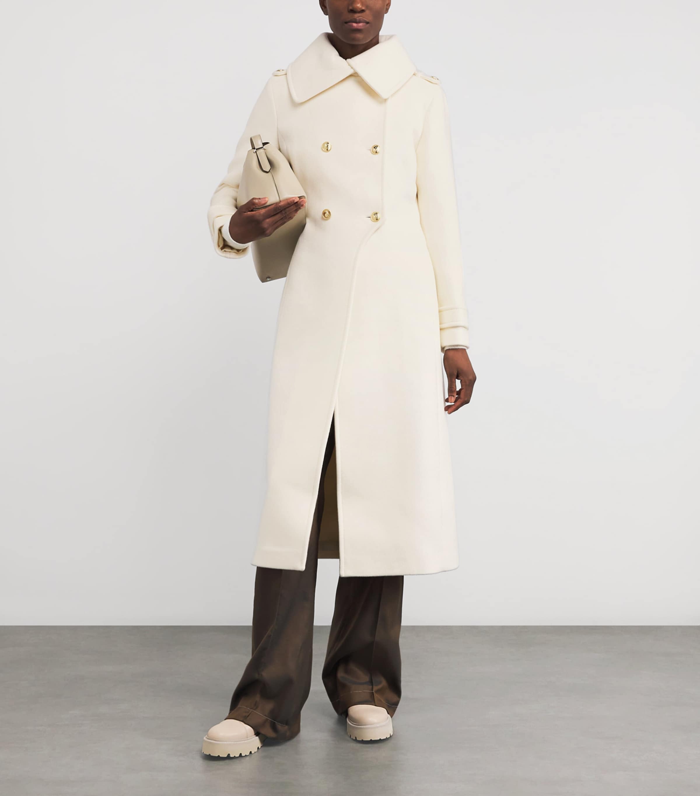 Wool Elodie-R Trench Coat C0253 CREAM Image 2