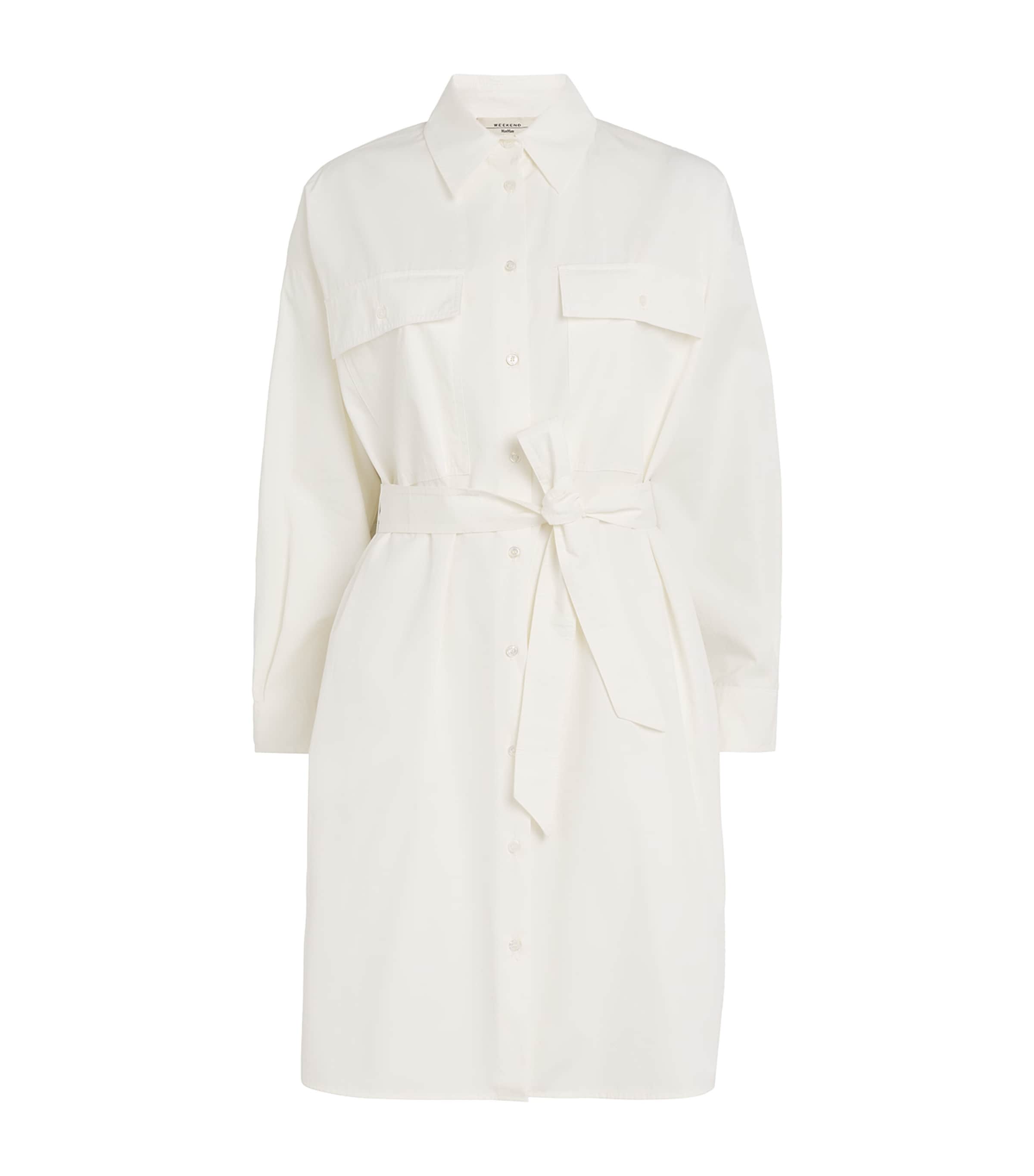 Weekend Max Mara Poplin Shirt Dress In White