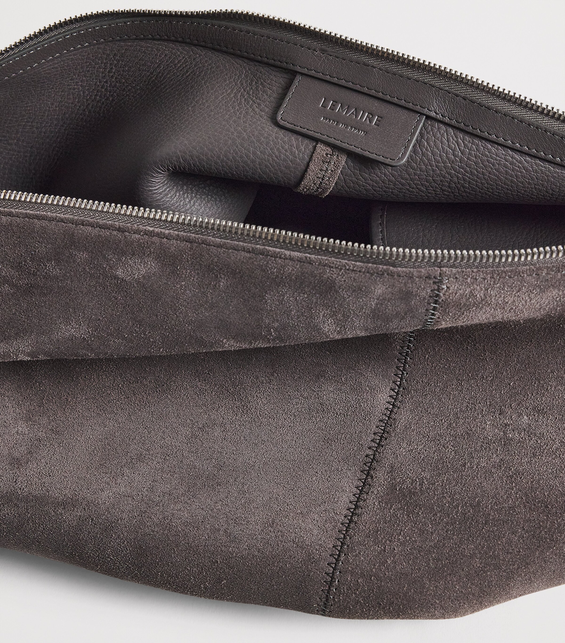 Lemaire Suede Quiver Clip Shoulder Bag Mink/ Image 5