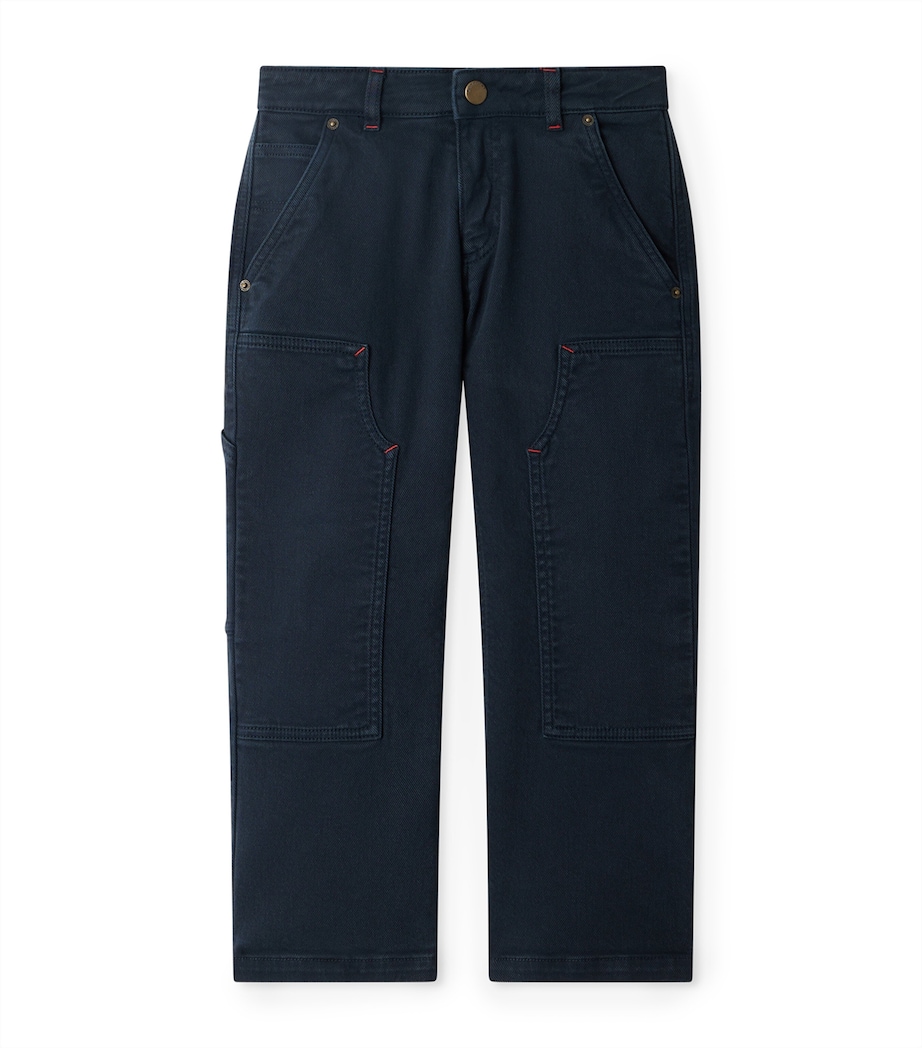 Ewann Straight Trousers (10-14 Years) MARINE Image 1