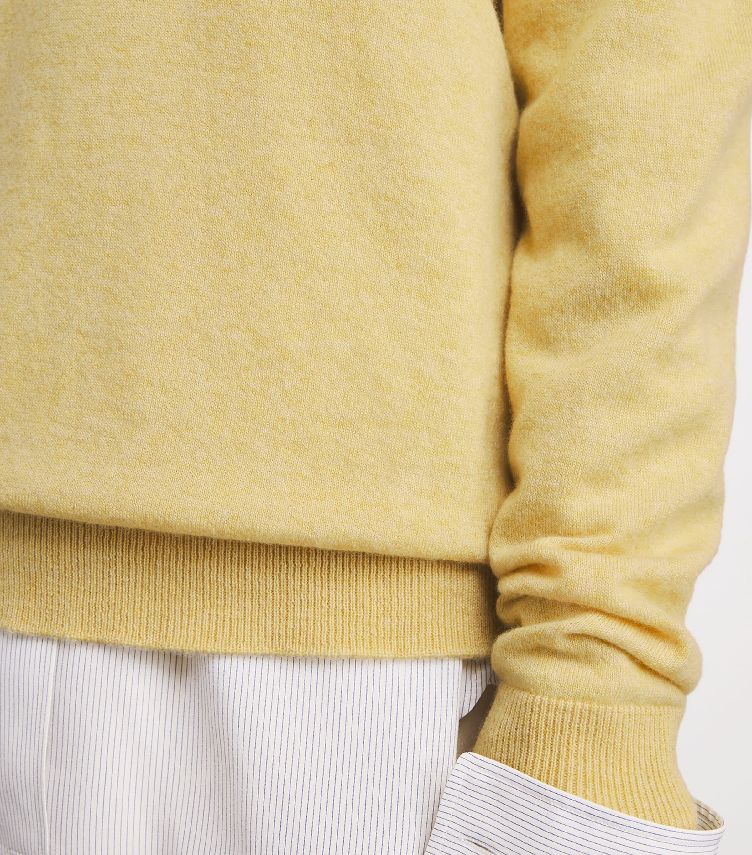 The Row Womens Nian Cashmere V-Neck Sweater Pale Yellow Image 5