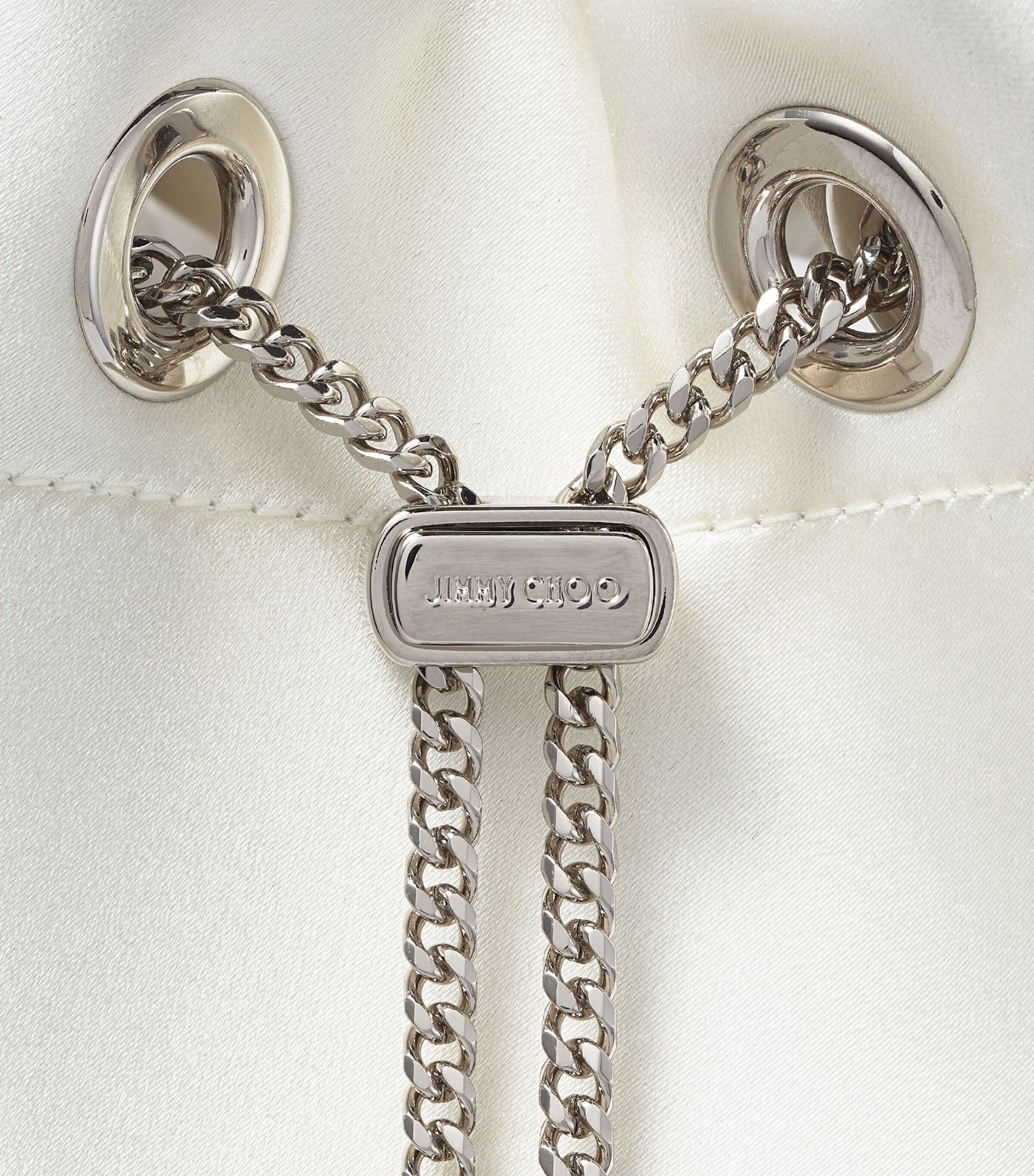 Satin Bon Bon Top-Handle Bag IVORY/CRYSTAL Image 6