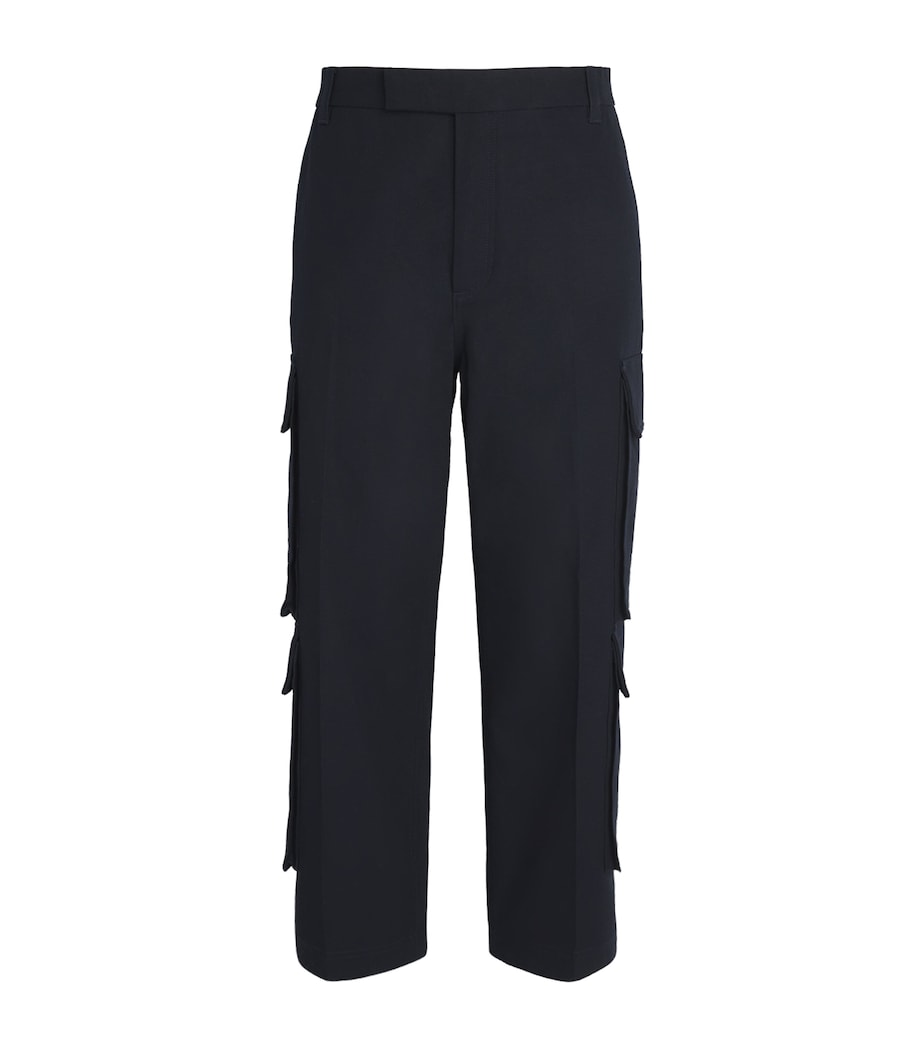 Cotton Cargo Trousers NAVY Image 1