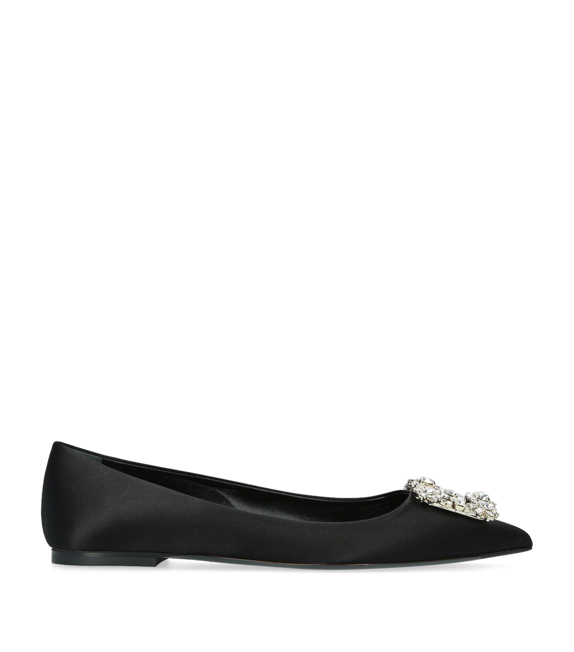 Roger Vivier Satin Flower Strass Ballet Flats Image 1
