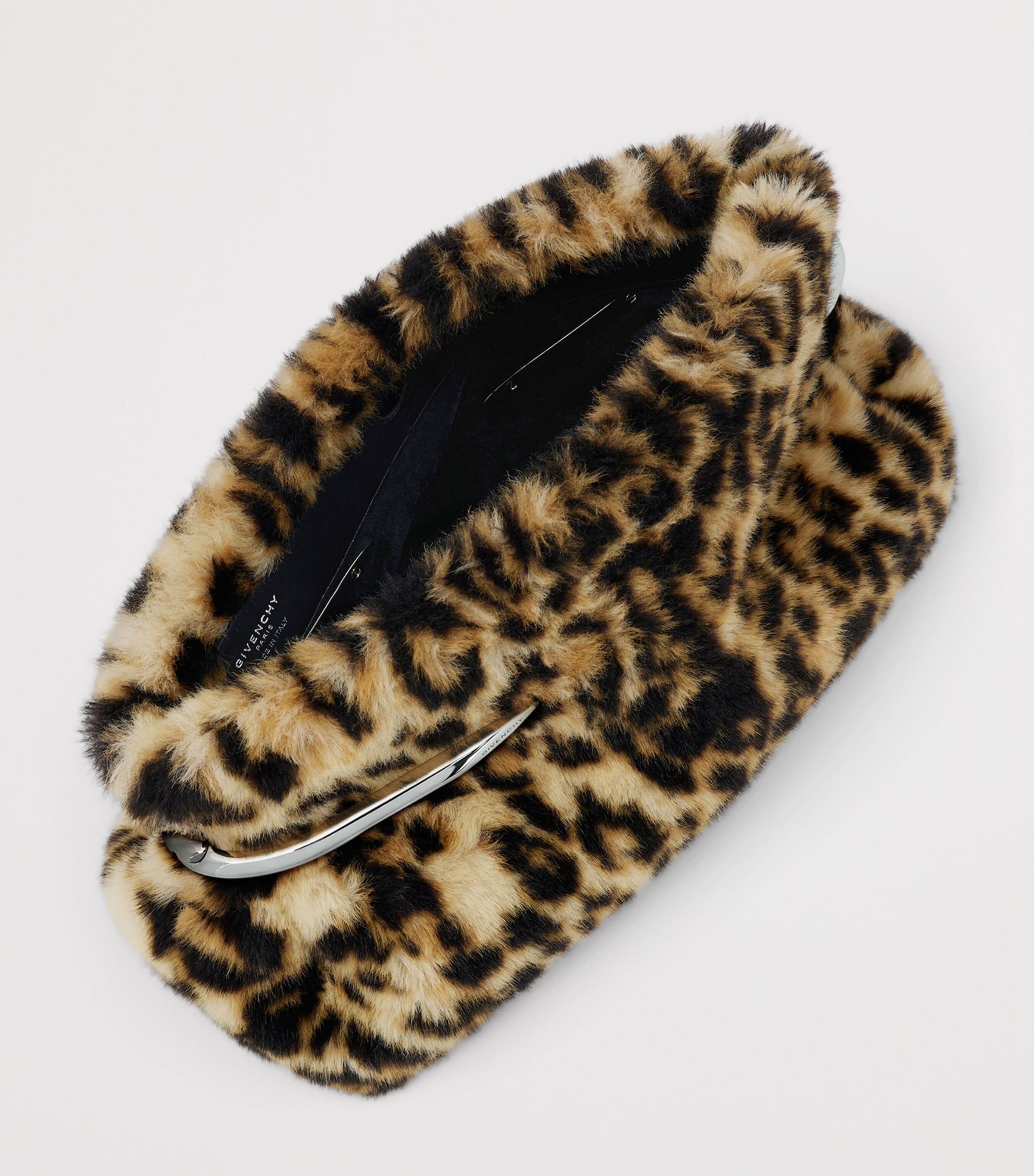 Givenchy Plush Leopard Pinch Clutch Image 5
