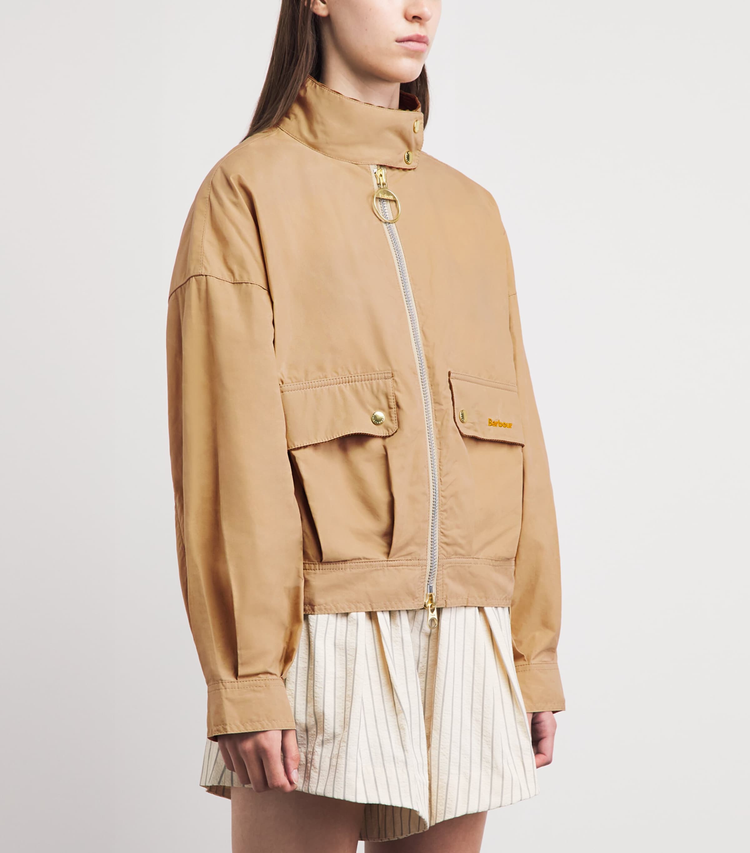 Barbour Womens Blackthorn Jacket Beige/beige Tattersa Image 4