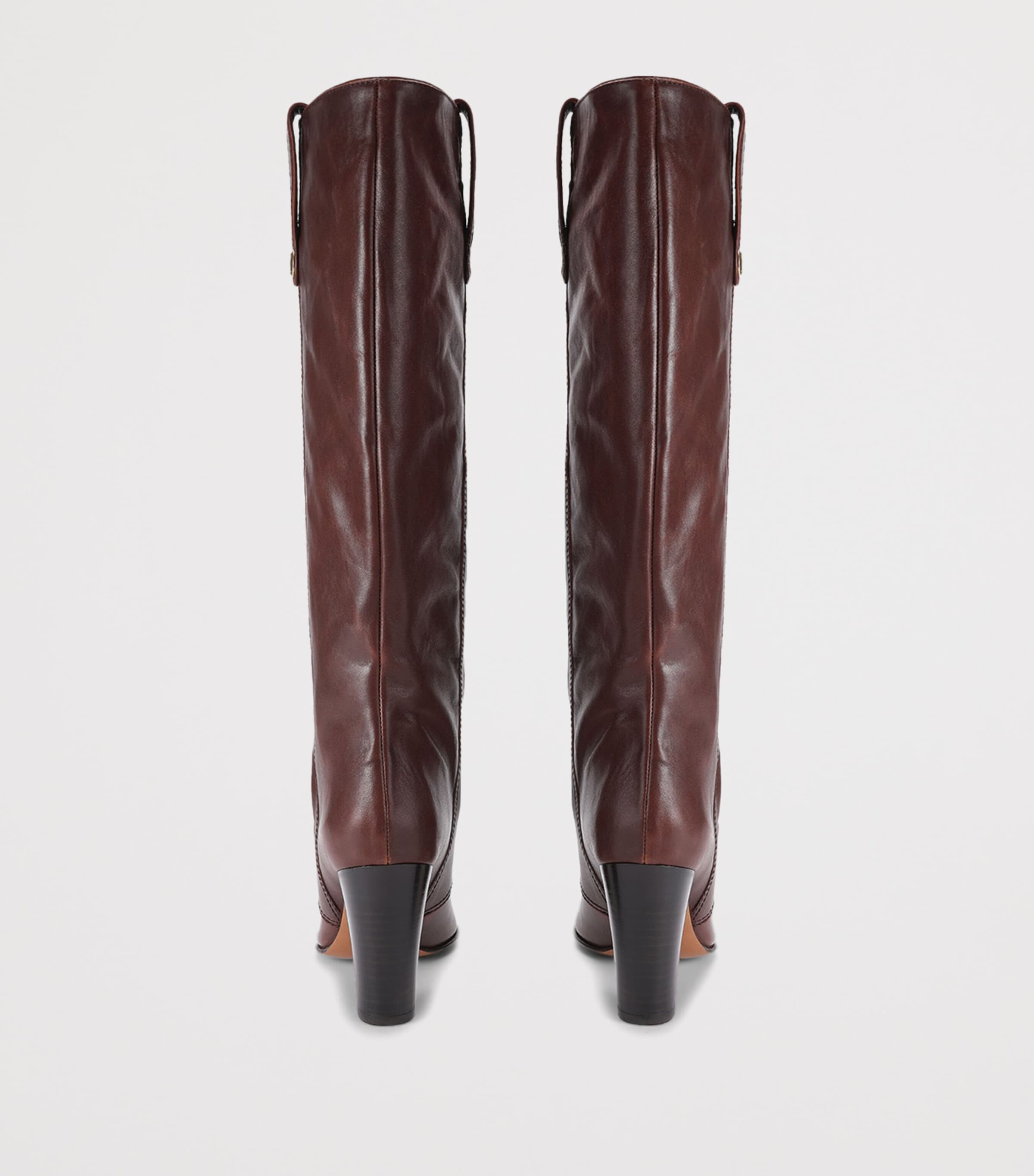 Chloé Leather Anouk Knee-High Boots 90 Dark Brown Image 3