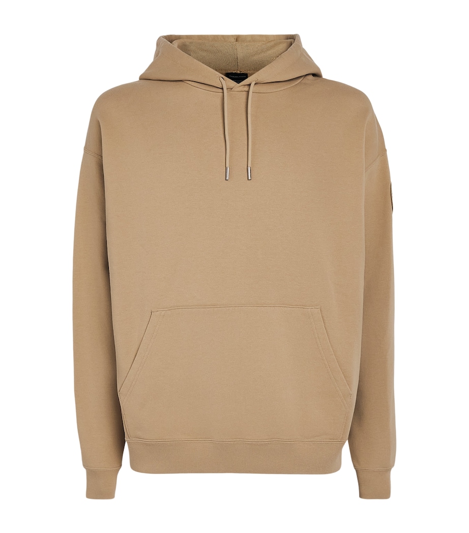 Canada Goose Mens Organic Cotton Tonal Rove Hoodie Ecru Beige Image 1