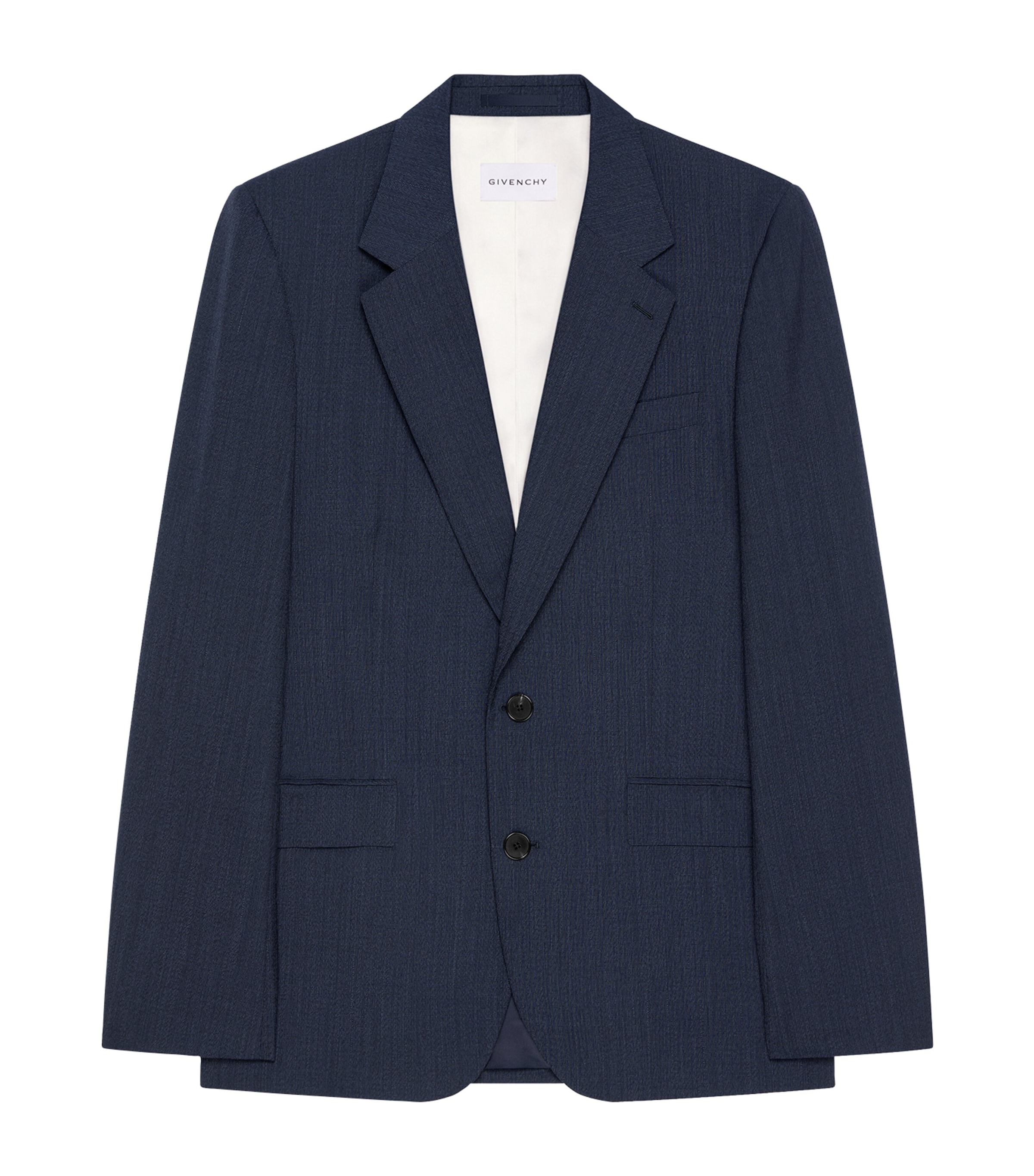 Wool Single-Breasted Blazer DARK BLUE Image 1