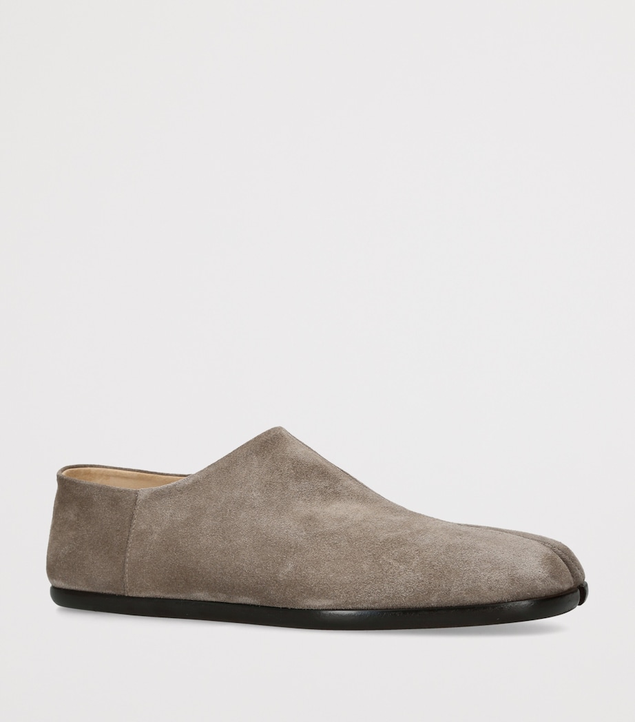 Maison Margiela Suede Tabi Babouche Mules Taupe Image 2