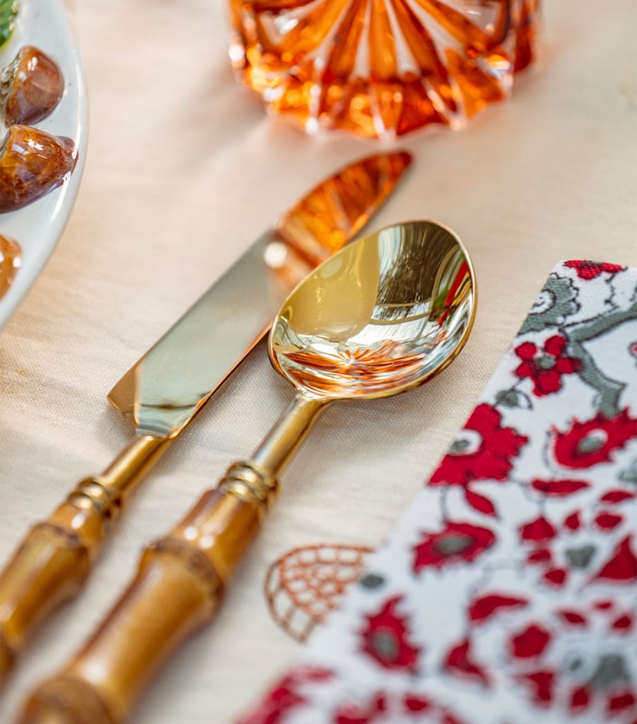 Set of 5 Bamboo Cutlery BEIGE Image 2