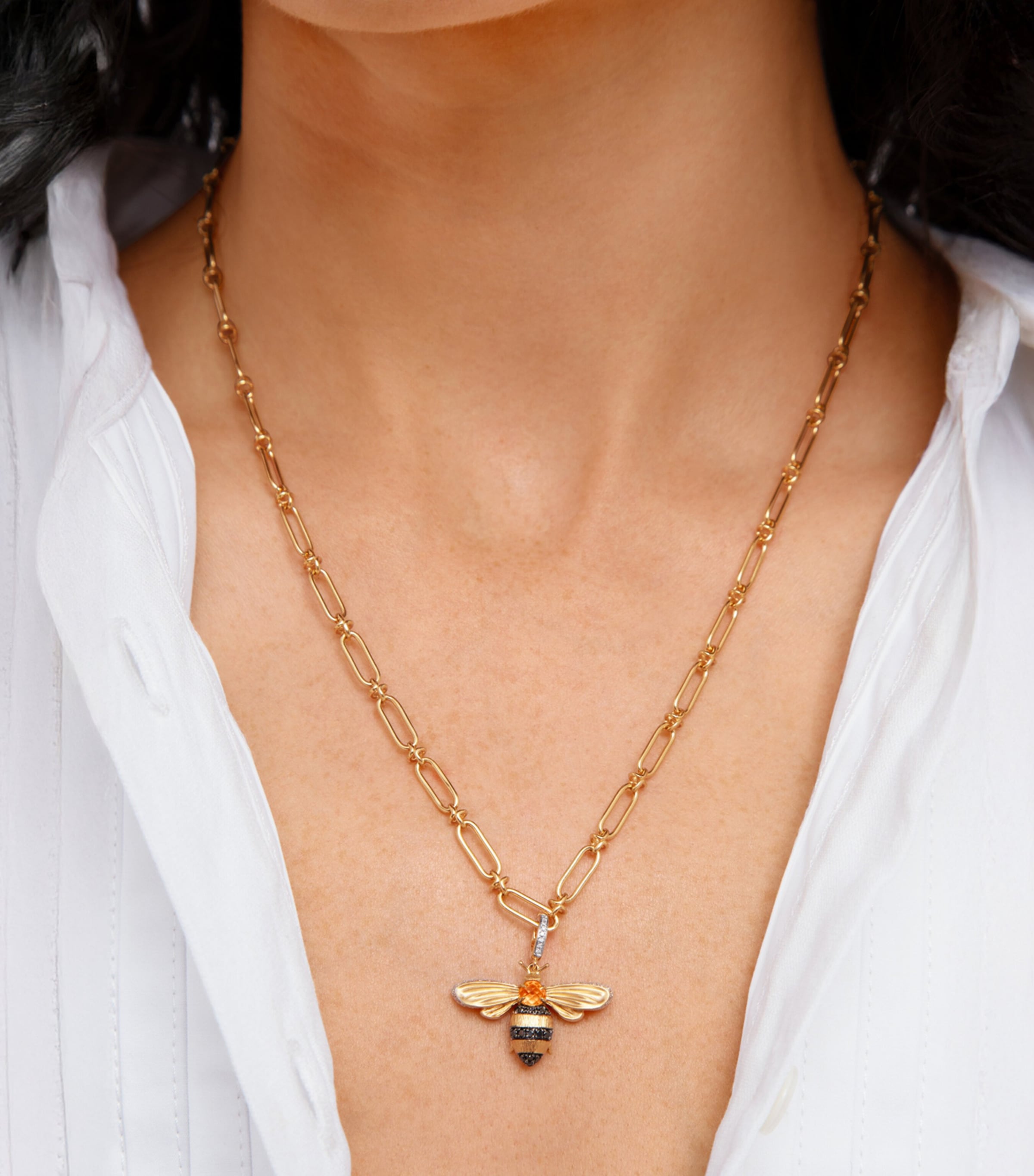 Yellow Gold, Citrine and Diamond Mythology Bee Charm YELLOW GOLD Image 2