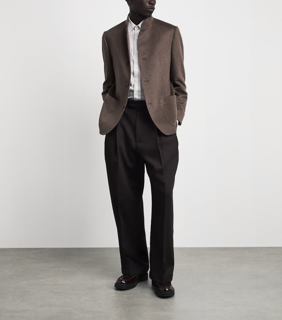 Lardini Mens Cashmere Jacket Taupe Image 2