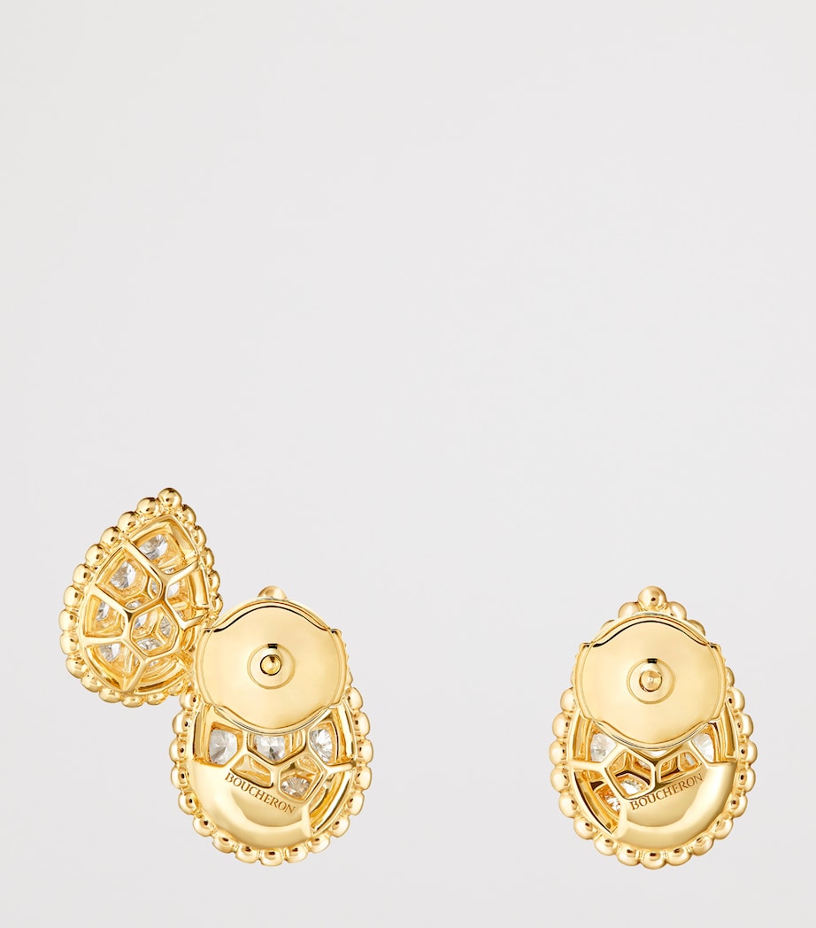Boucheron Yellow Gold and Diamond Serpent Bohème Asymmetric Earrings Yellow Gold Image 3