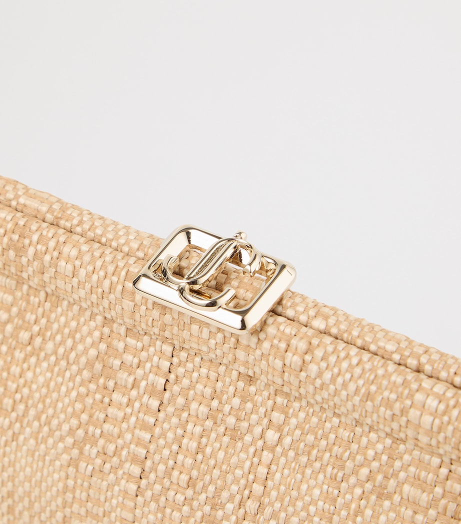 Jimmy Choo Skylar Woven Clutch Bag Natural/light Gold Image 5