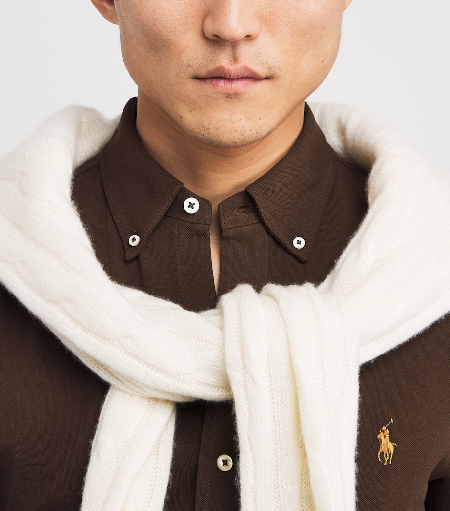 Cotton Featherweight Mesh Shirt DARK BEECH Image 6