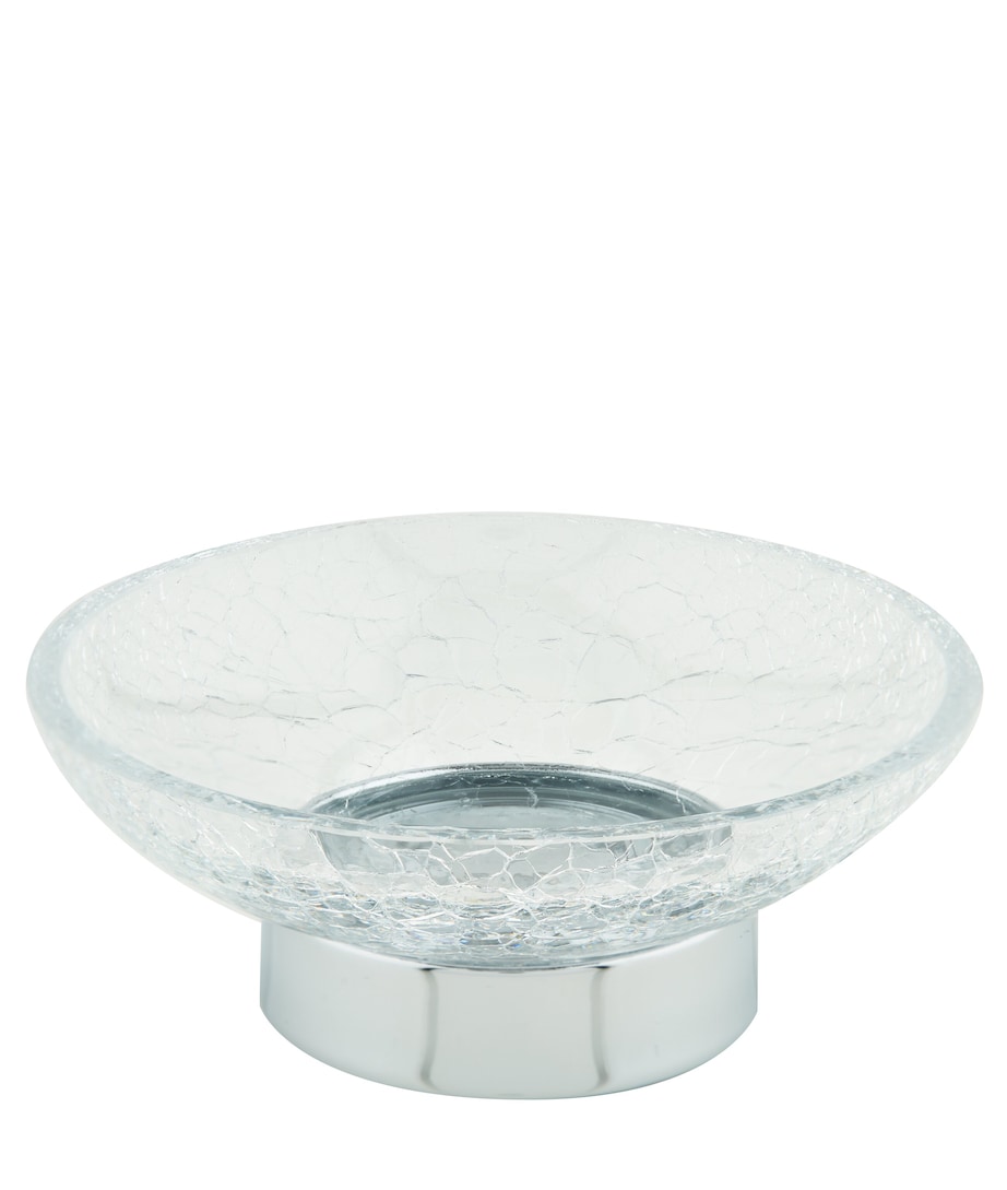 Cracked Crystal Soap Dish SILVER Image 2