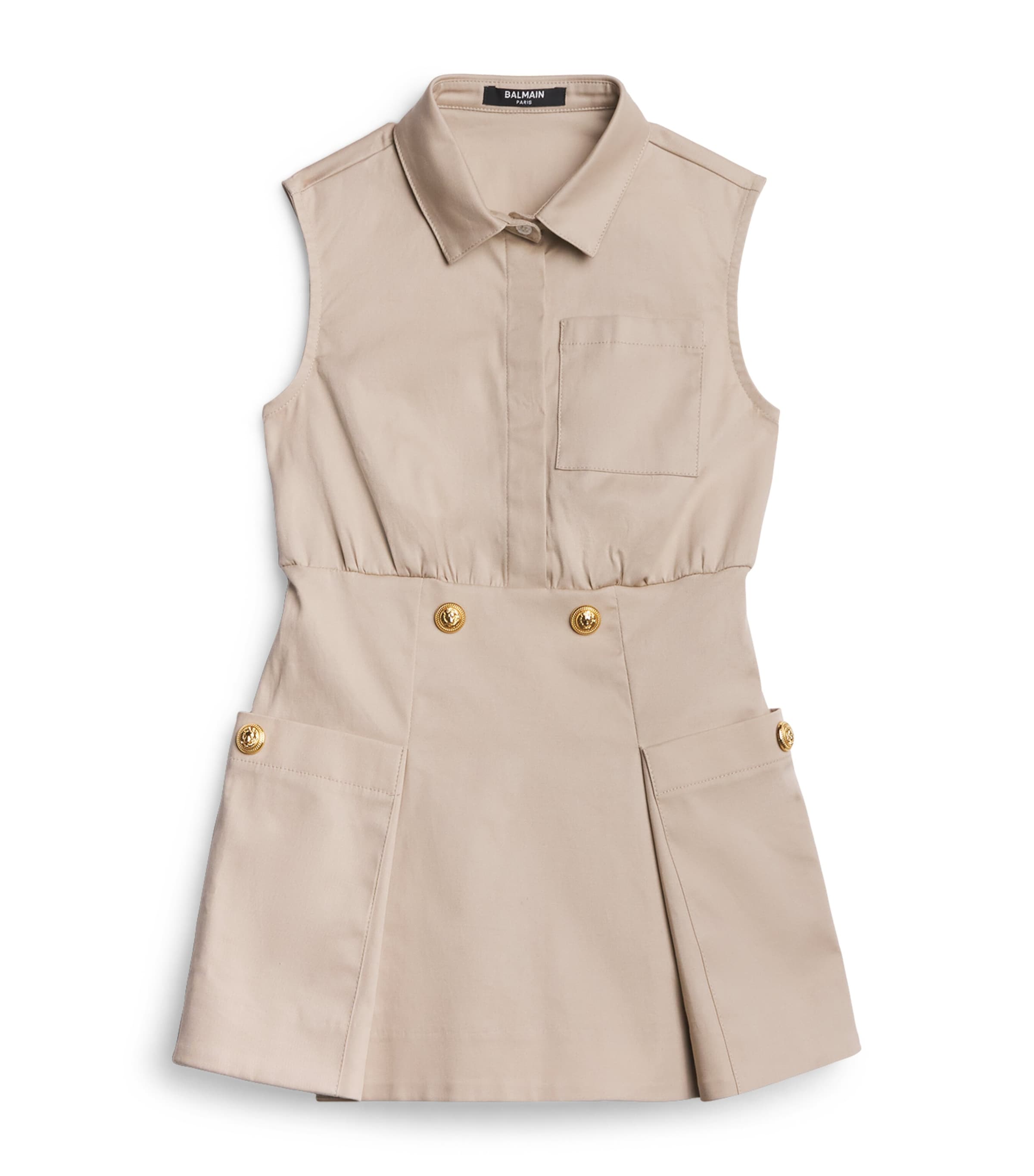 balmain kids two-tone a-line dress Two-Tone Long Dress by Balmain