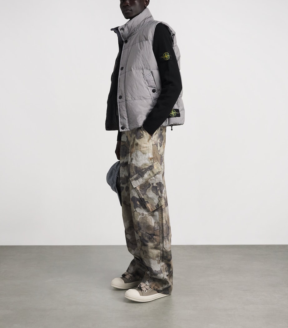 Stone Island Mens Down-Fill Crinkle Reps NY Gilet Image 2