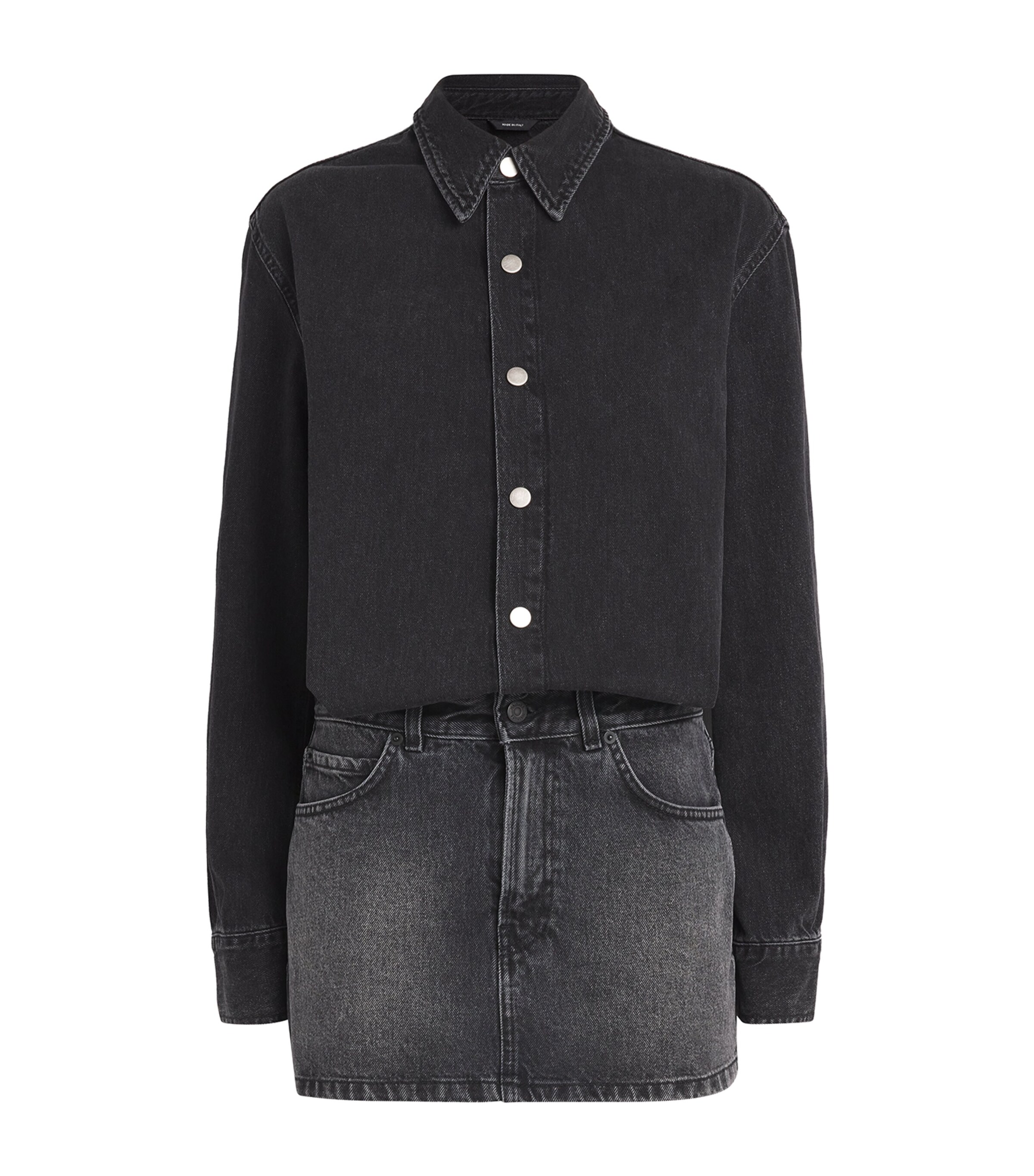 Haikure Mini Abito In Denim Tia In Black