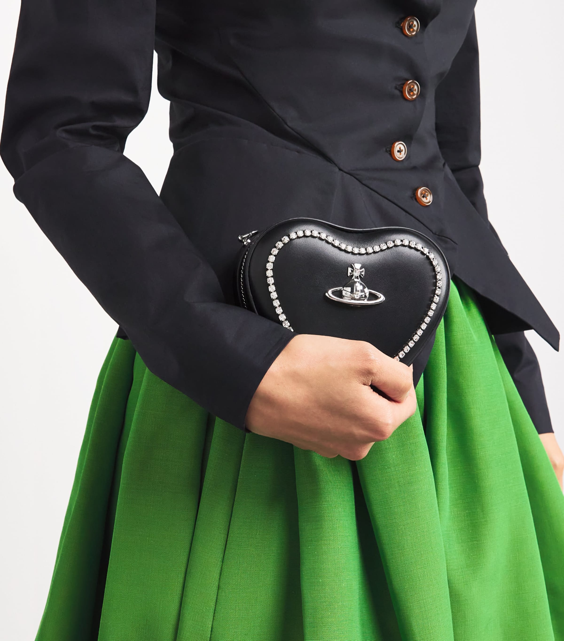 Vivienne Westwood Leather Mini Heart Crossbody Bag | Harrods US