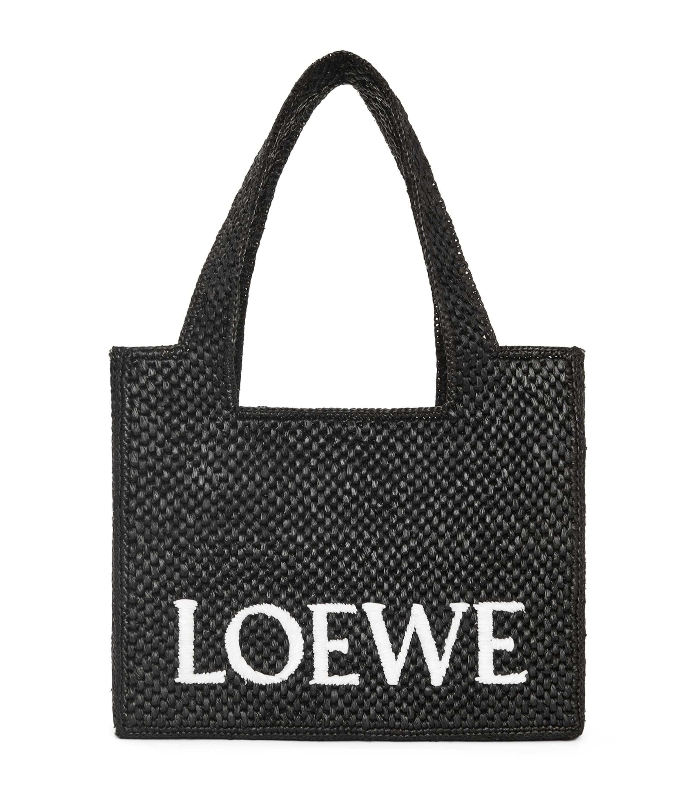 Loewe X Paula's Ibiza Medium Font Tote Bag In Black