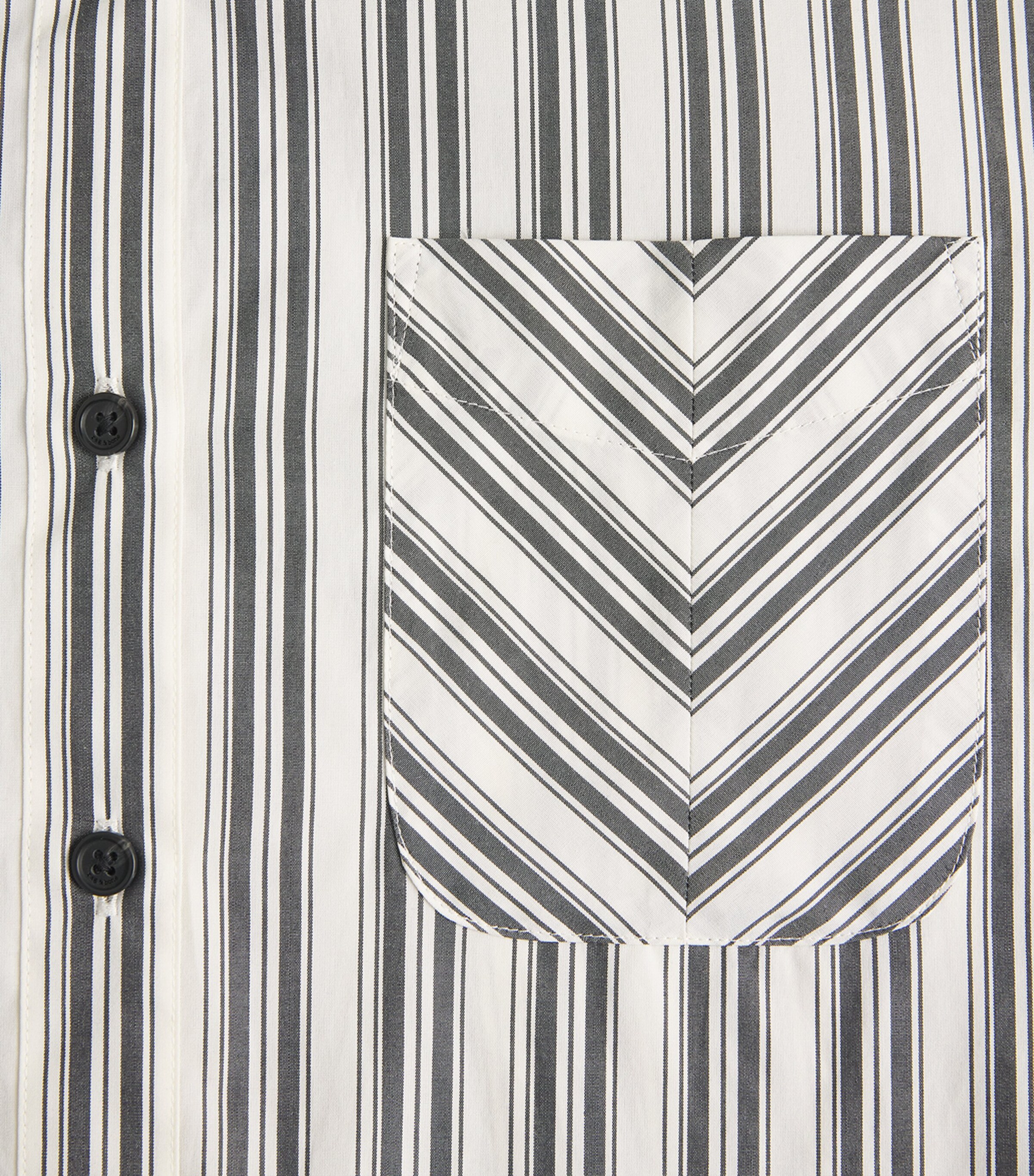 Rag & Bone Womens Cropped-Sleeve Stripe Lucia Shirt Charcstrp Image 6