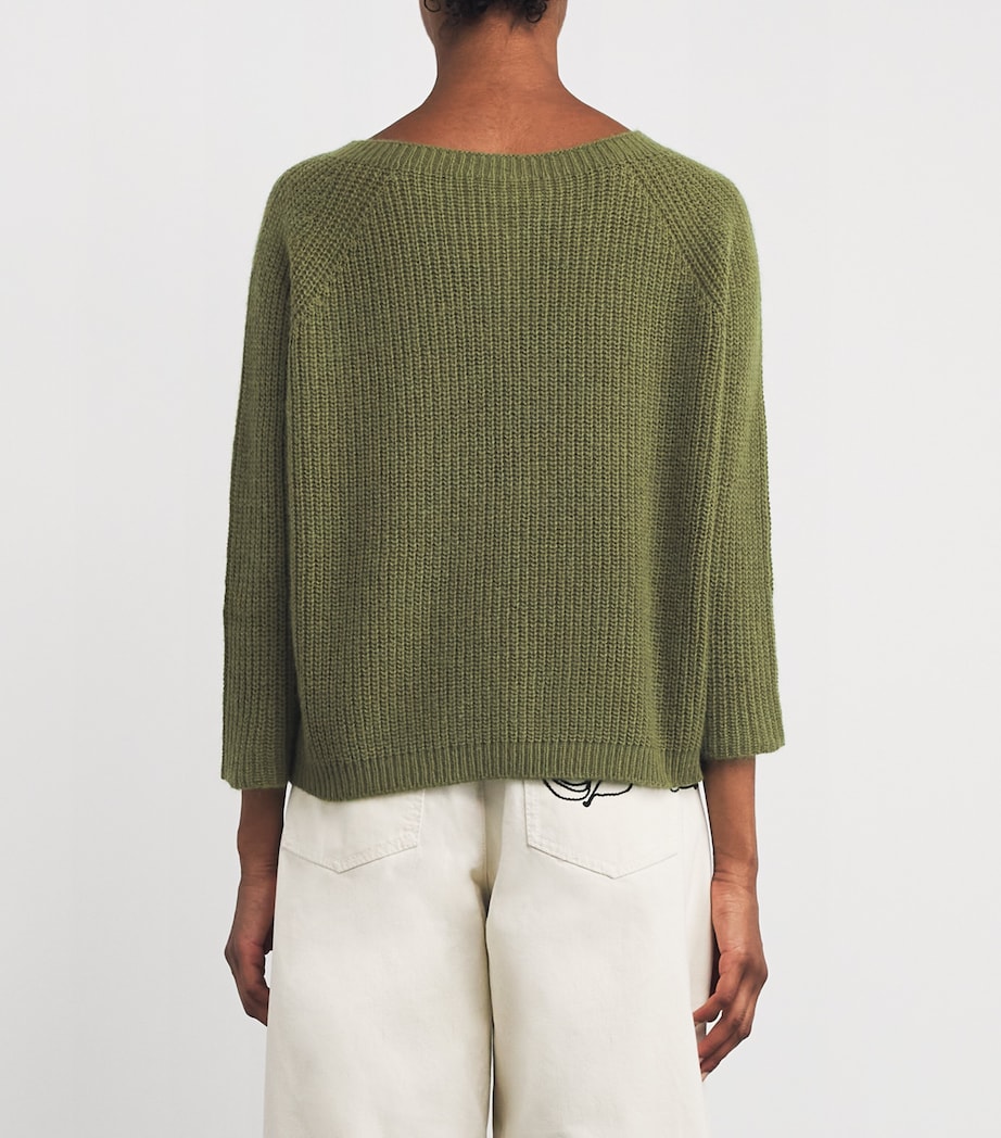 Round-Neck Sweater OLIVE GREEN Image 4
