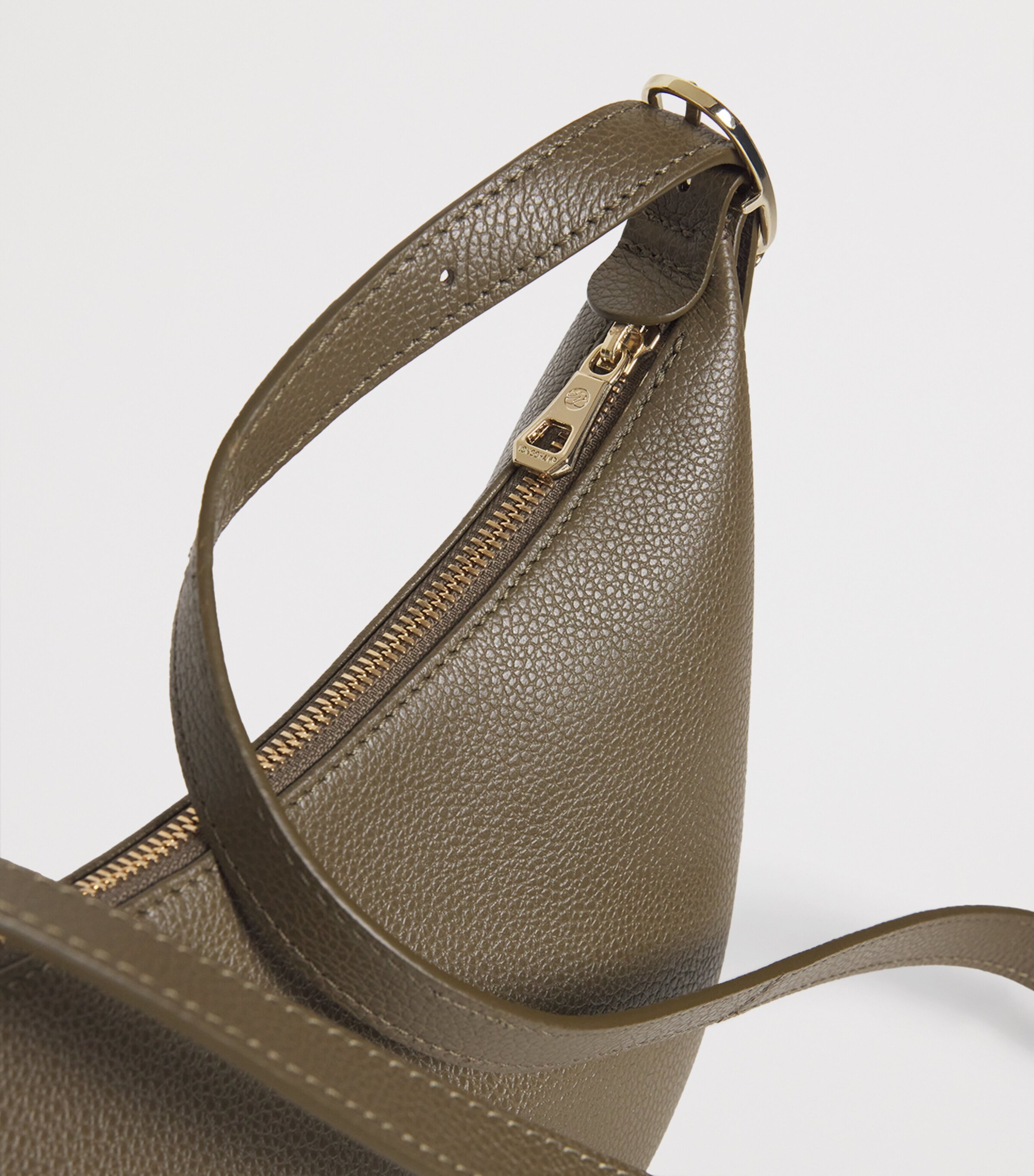 Longchamp Small Leather Le Foulonné Cross-Body Bag Caper Image 4