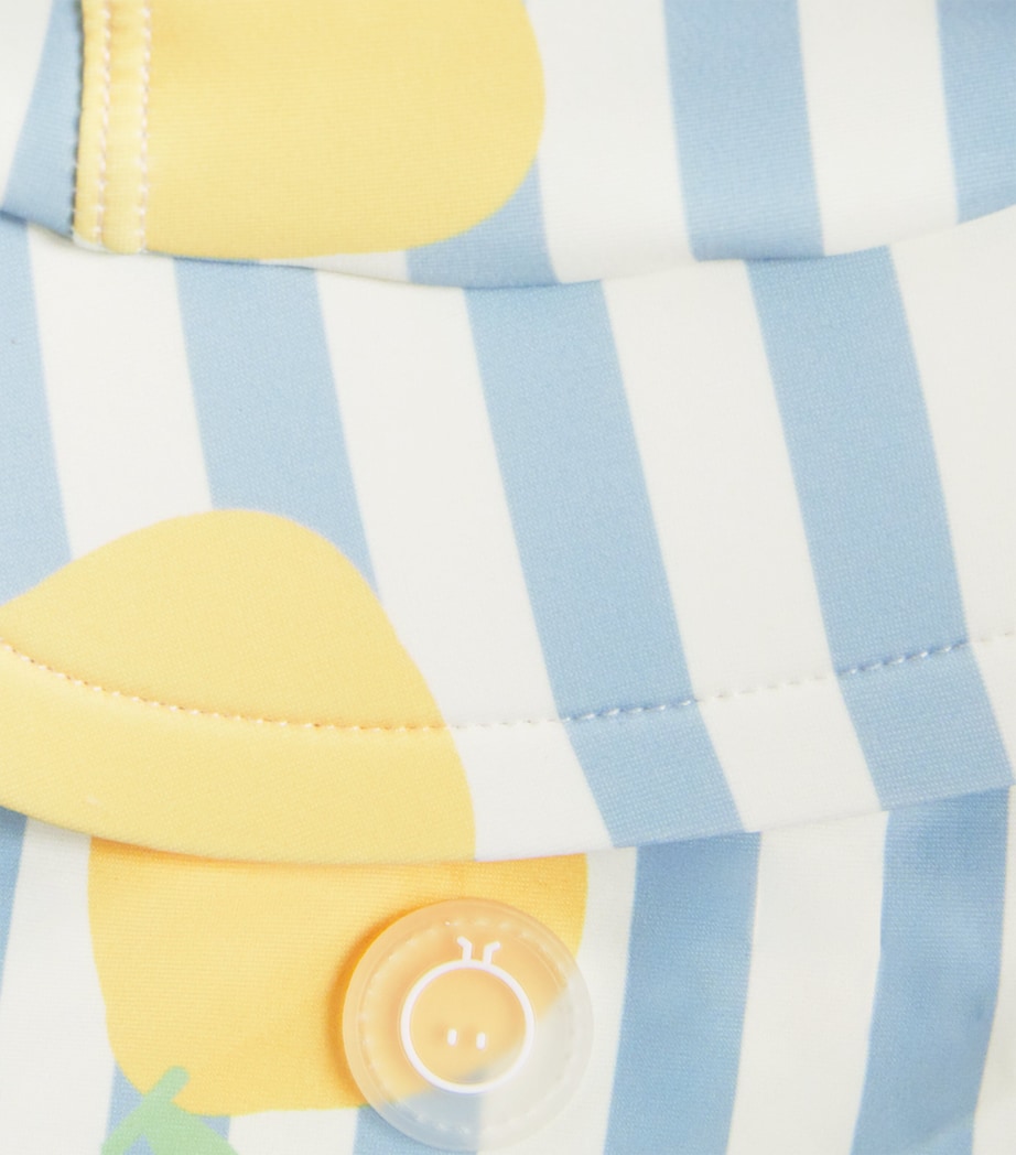 MORI Lemon Swim Hat (9-12 Months) Lemon & Blue Image 3