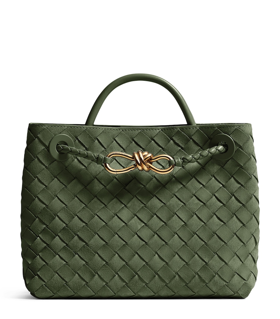 Bottega Veneta Small Suede Andiamo Top-Handle Bag Image 1
