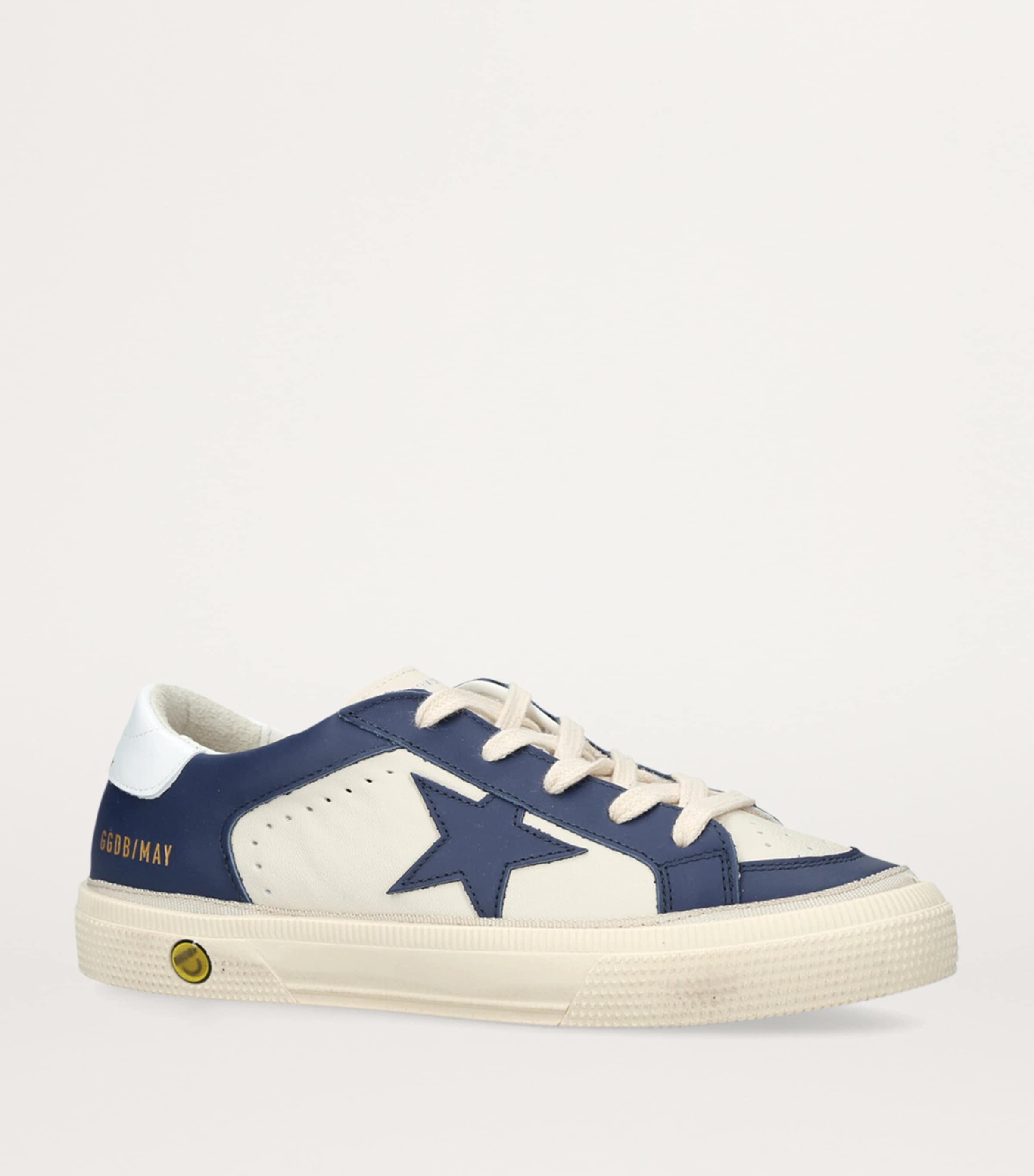 Leather May Sneakers WHITE/NAVY Image 3