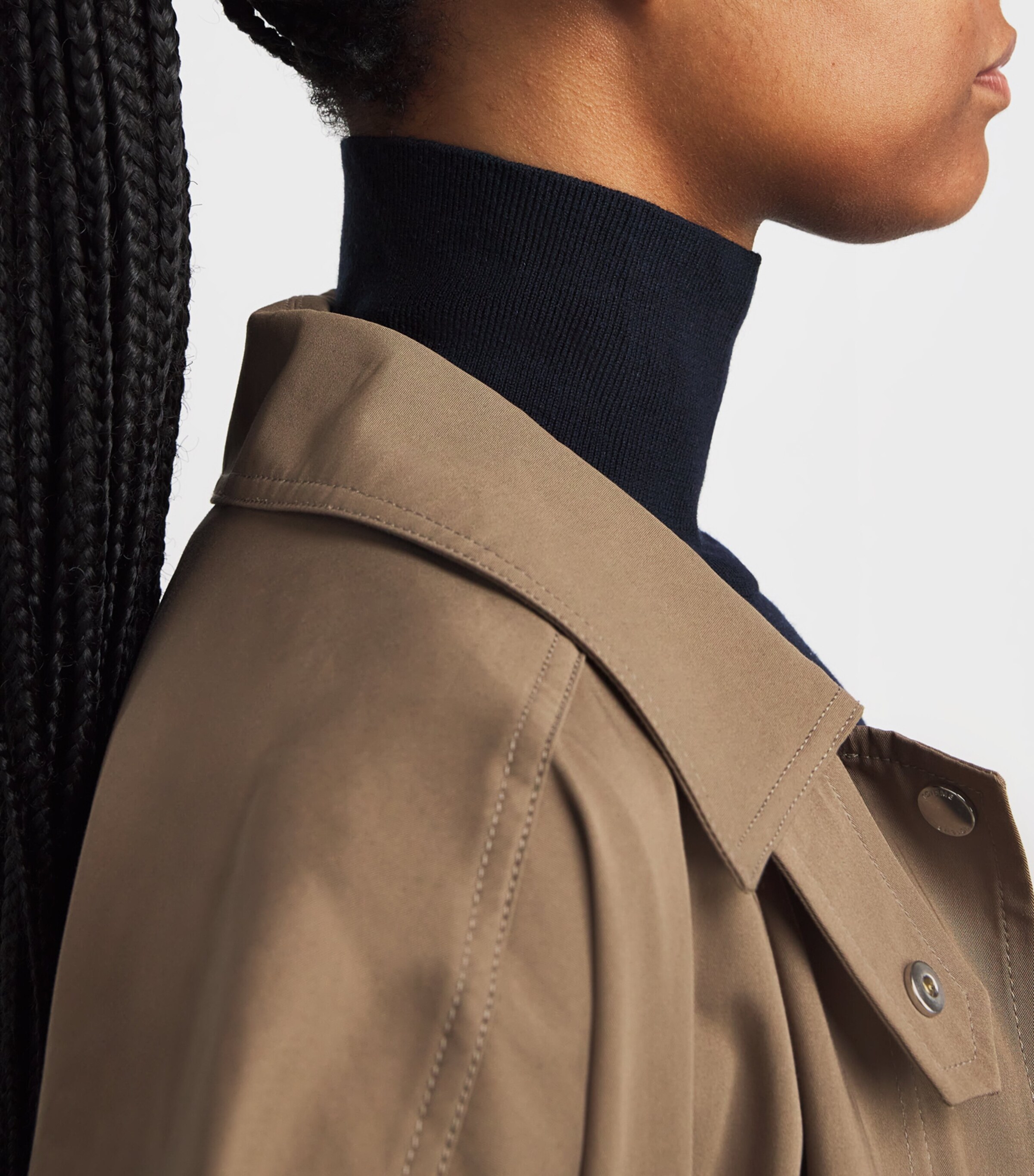 Silk-Wool Rollneck Sweater NAVY Image 6