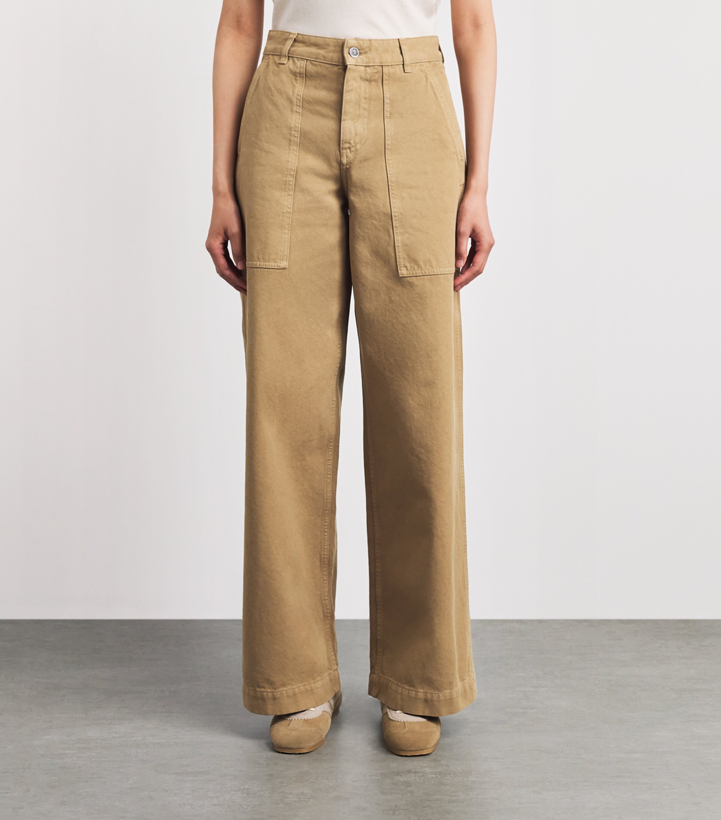 Moncler Cotton Canvas Straight Trousers Image 4