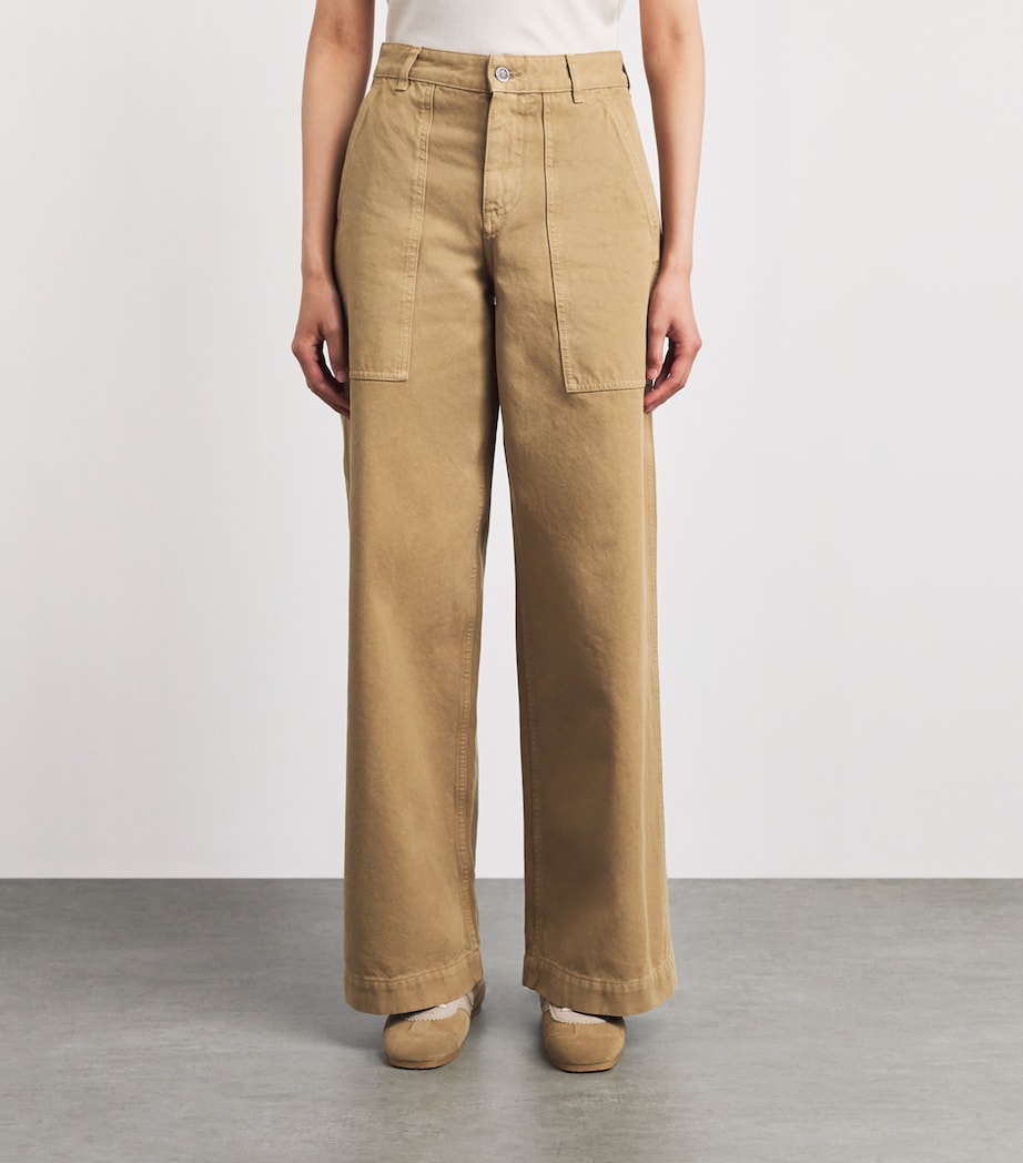 Moncler Cotton Canvas Straight Trousers Image 4