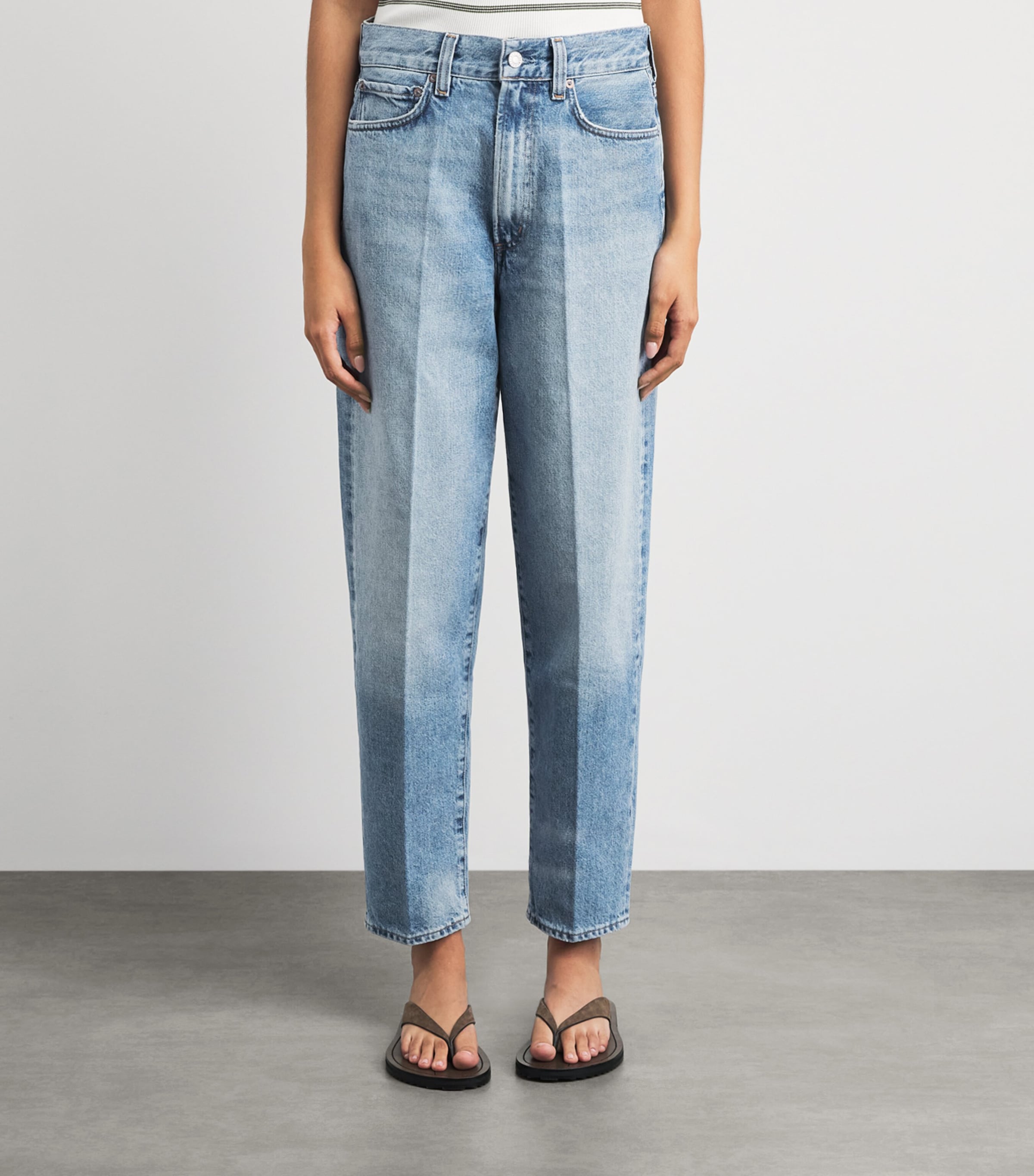 AGOLDE Womens '80s Vintage Taper Straight Jeans Orbital Vint Indigo Image 4