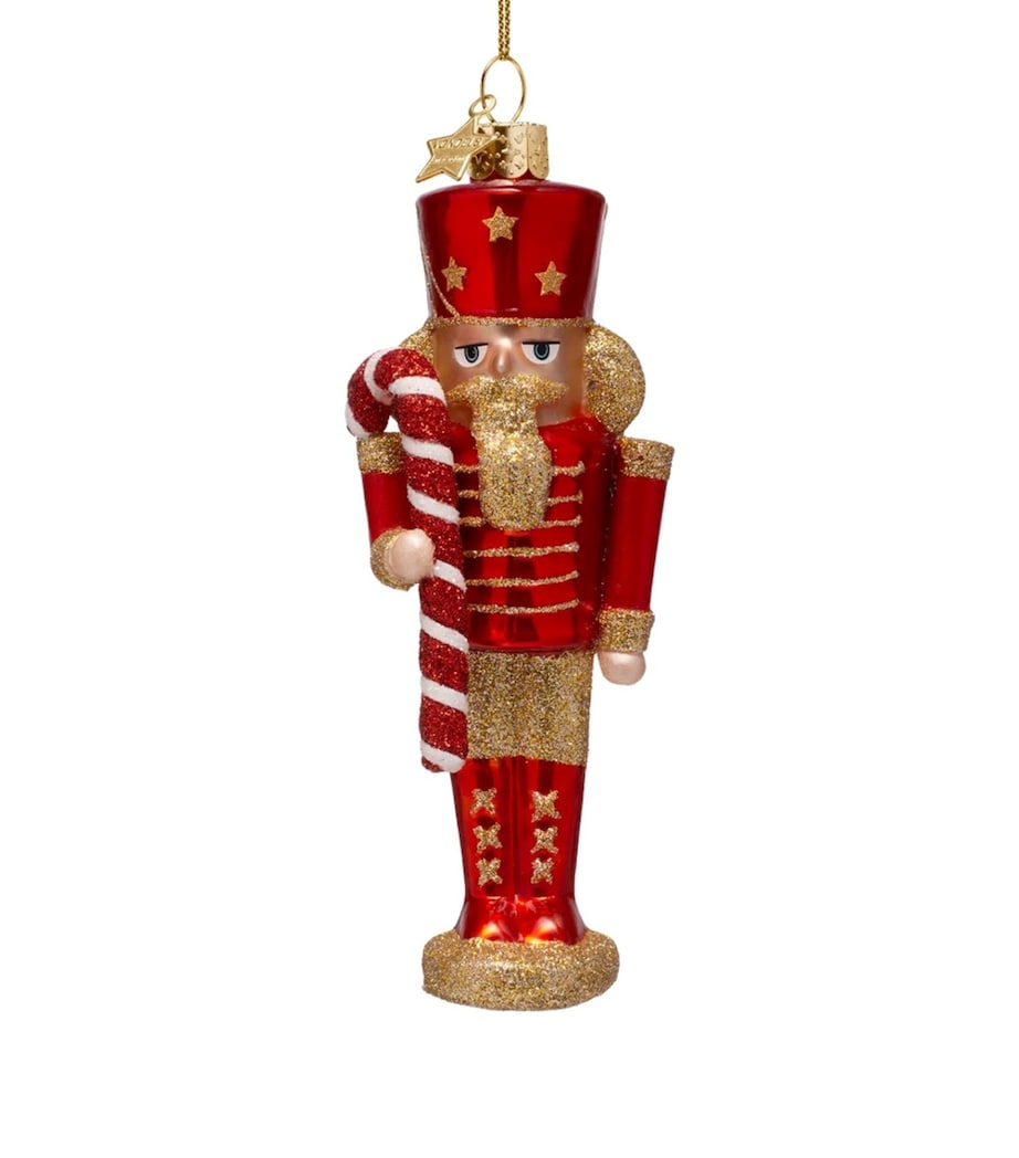 Harrods Candy Cane Nutcracker Ornament Red Image 1
