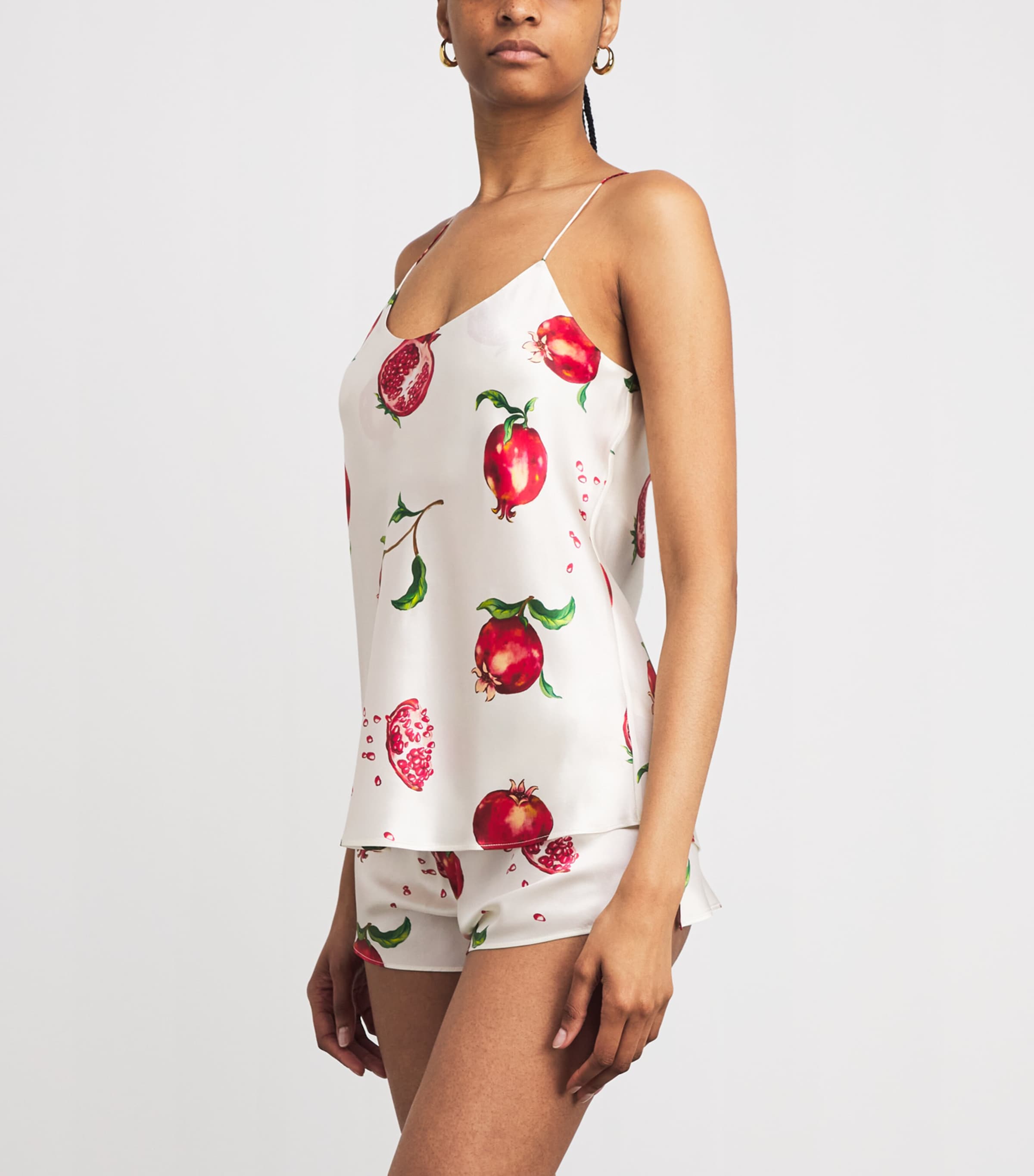 Olivia von Halle Womens Silk Pomegranate Bella Pyjama Set Allegra Image 2