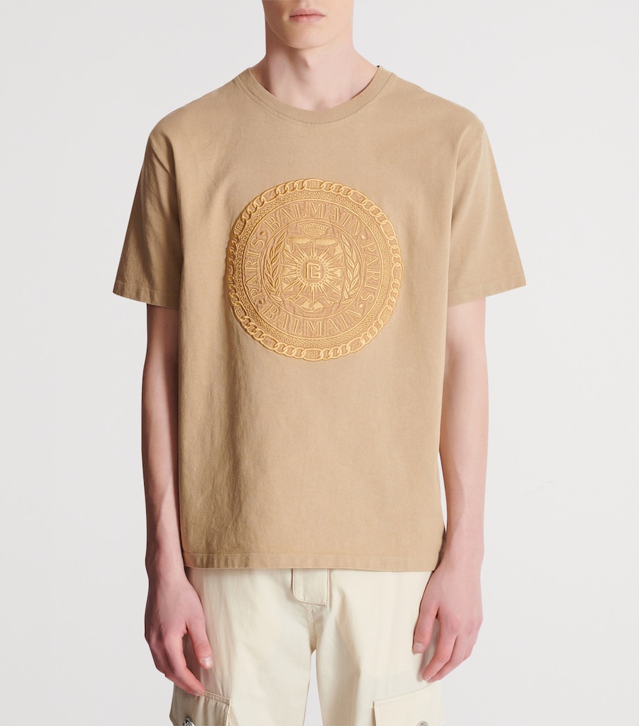 Embroidered Medallion T-Shirt 8KC CAMEL Image 4