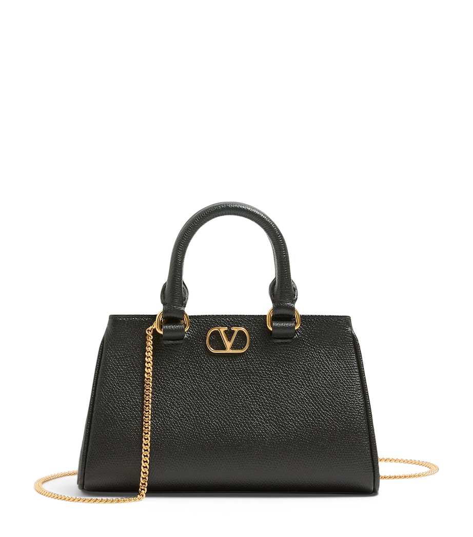 Valentino Garavani Mini Leather VLogo Signature Top-Handle Bag Image 1