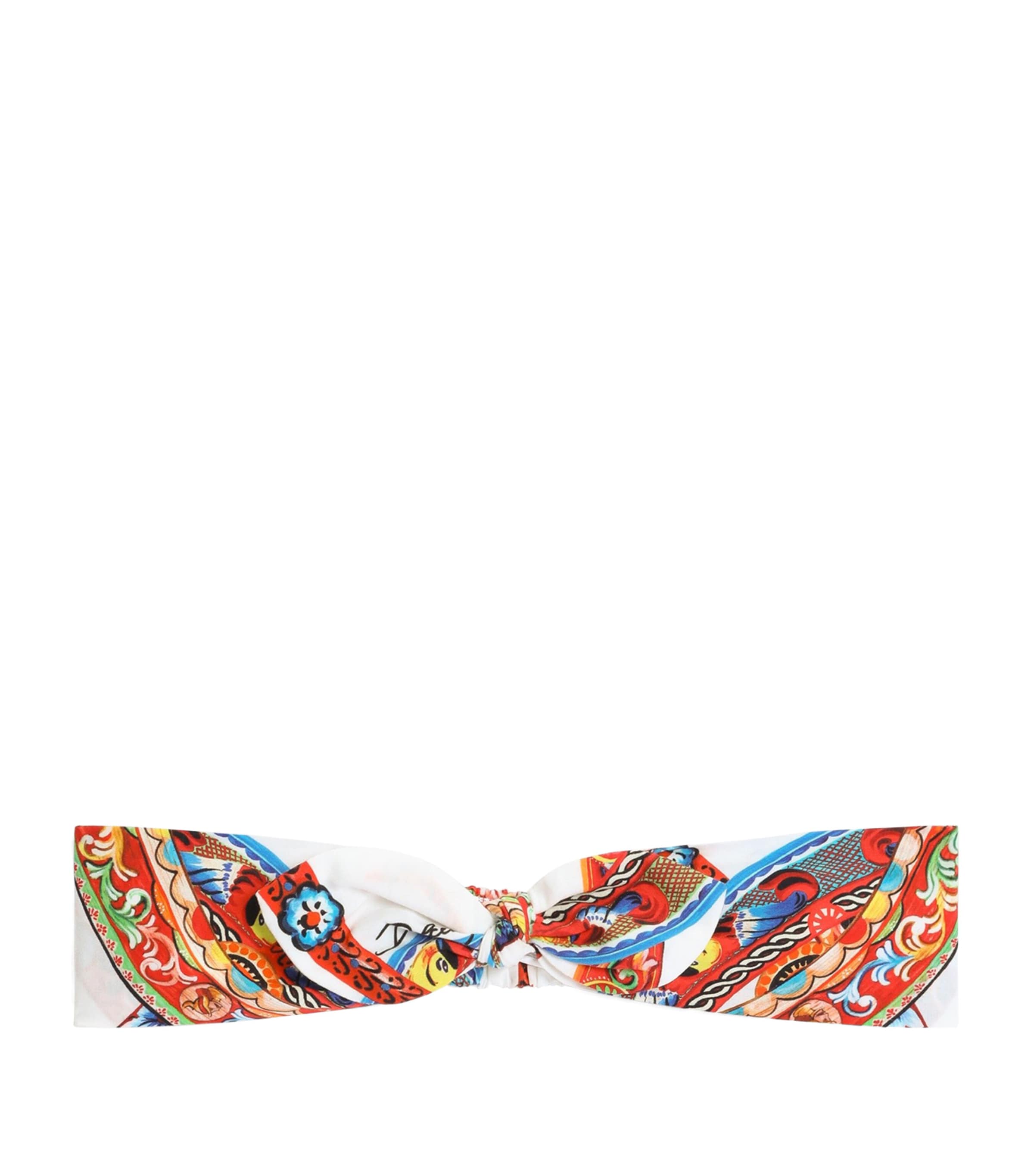 Dolce&Gabbana Kids Carretto Print Headband Carretto F.bco Image 1
