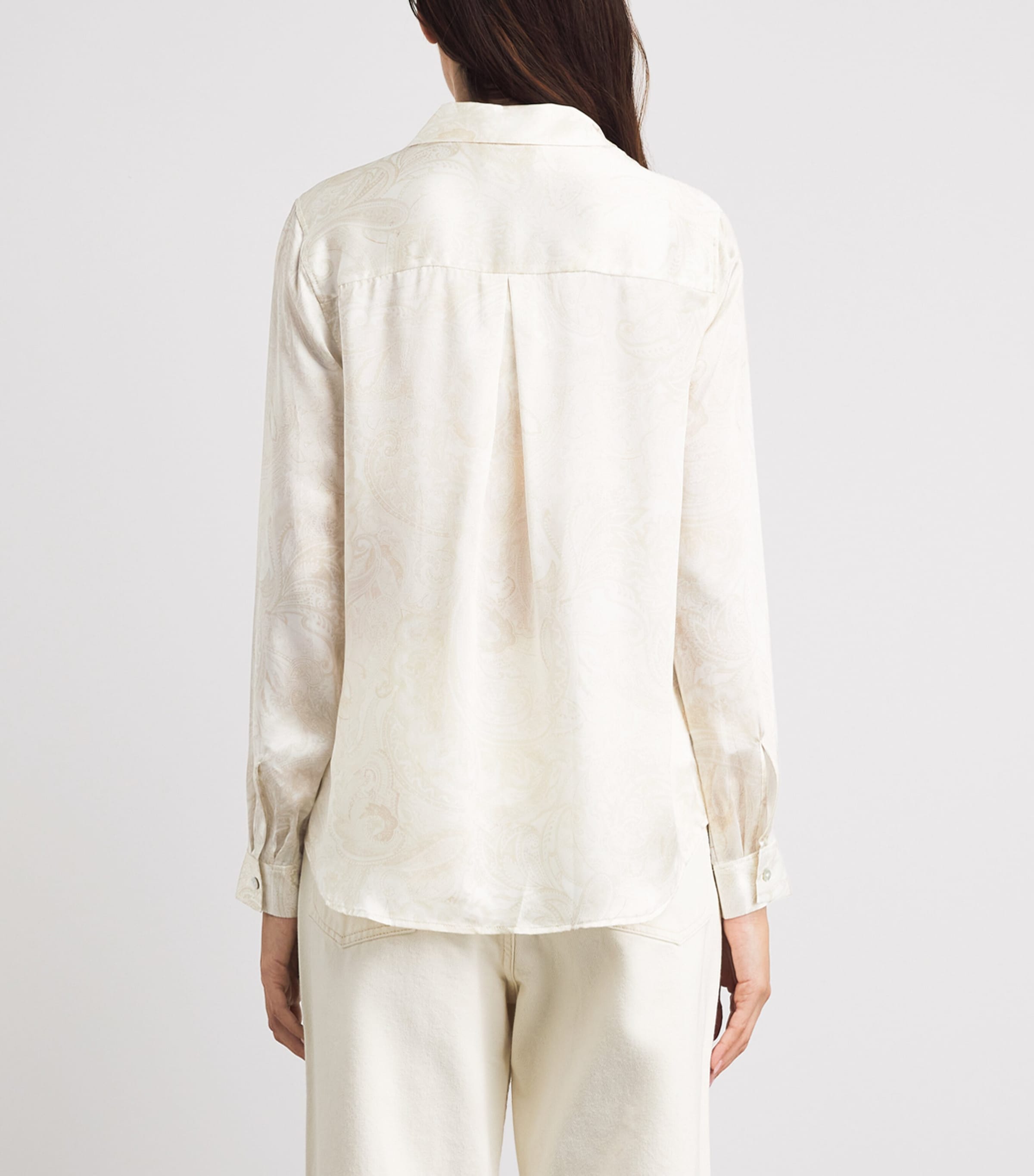 L'Agence Womens Silk Tyler Blouse Vwtp Vnt Wt Tnl Psly Image 5