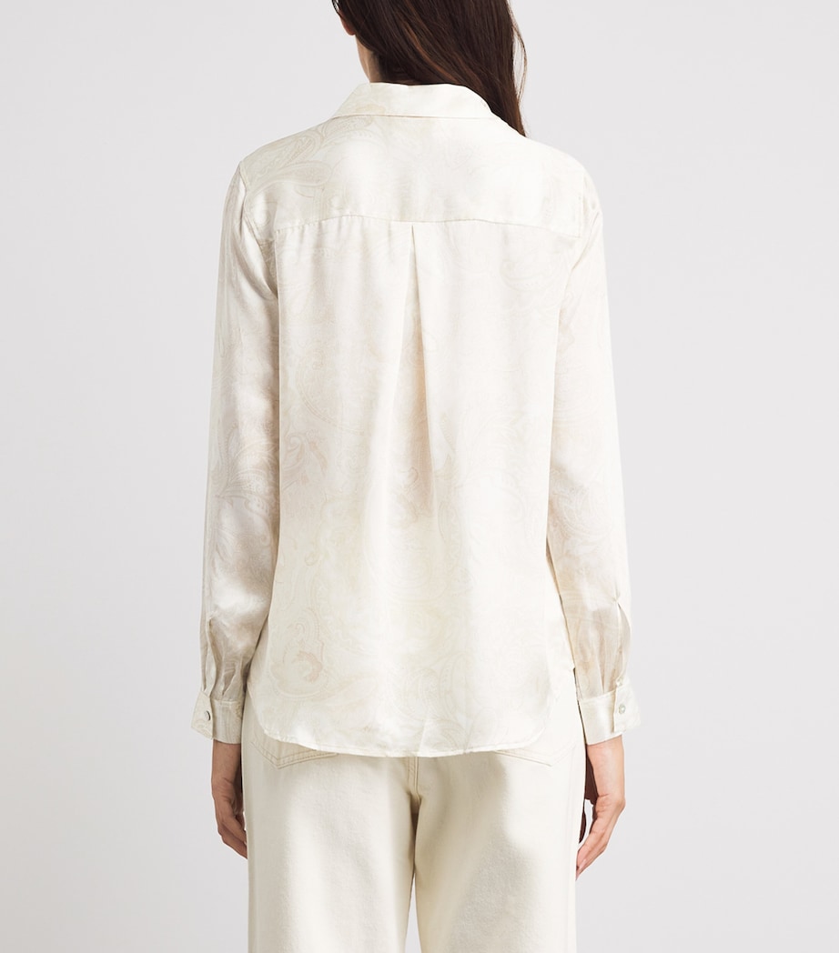 L'Agence Womens Silk Tyler Blouse Vwtp Vnt Wt Tnl Psly Image 5