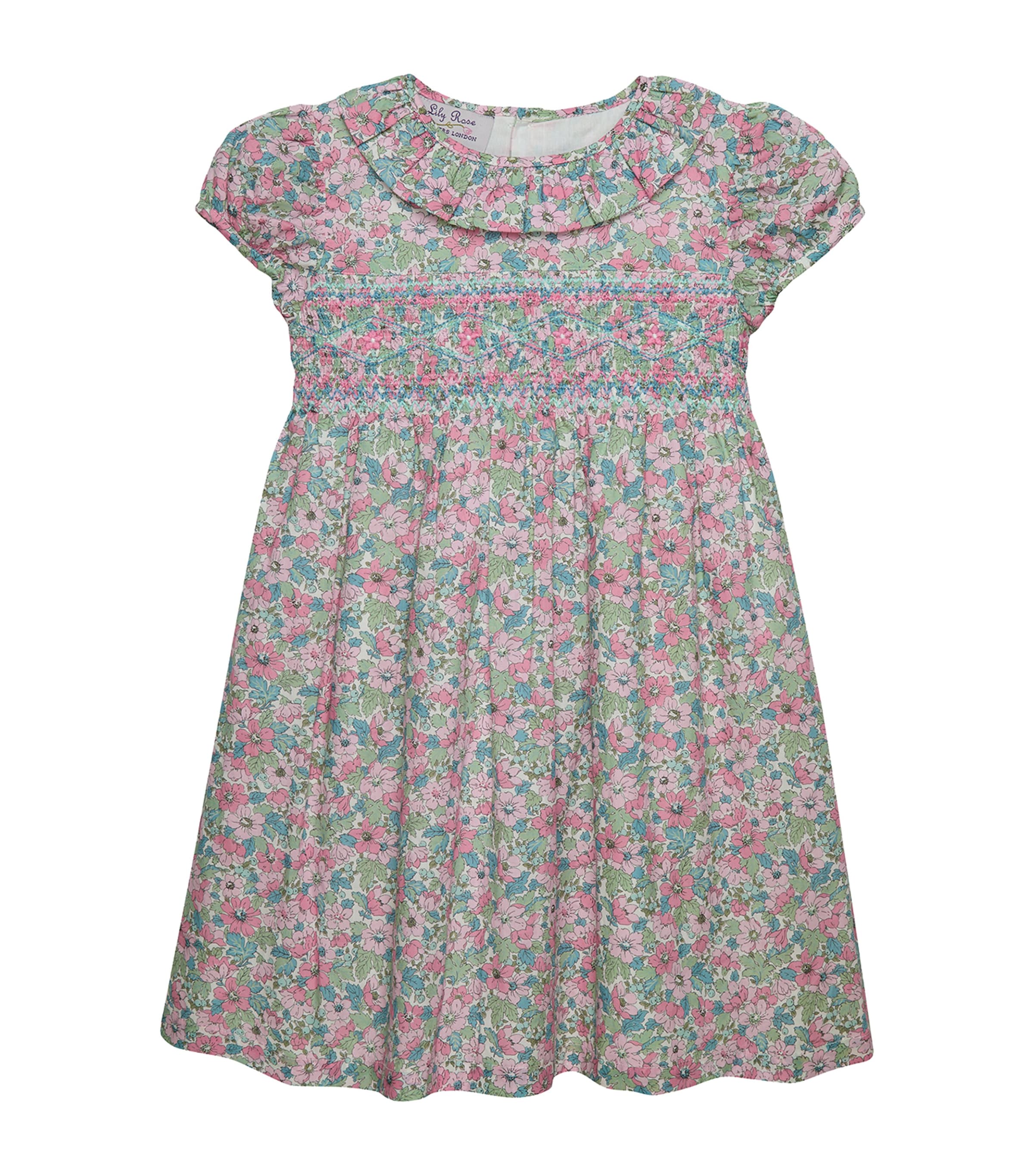 Cotton Liberty Print Dress (6-11 Years) PINK DAHLIA Image 1