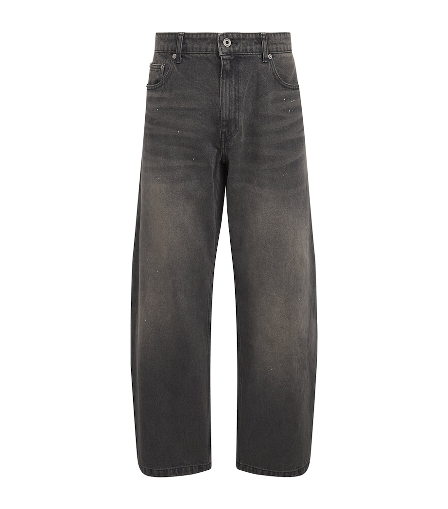 Coor Mens Washed Straight Jeans Washed Brown Image 1